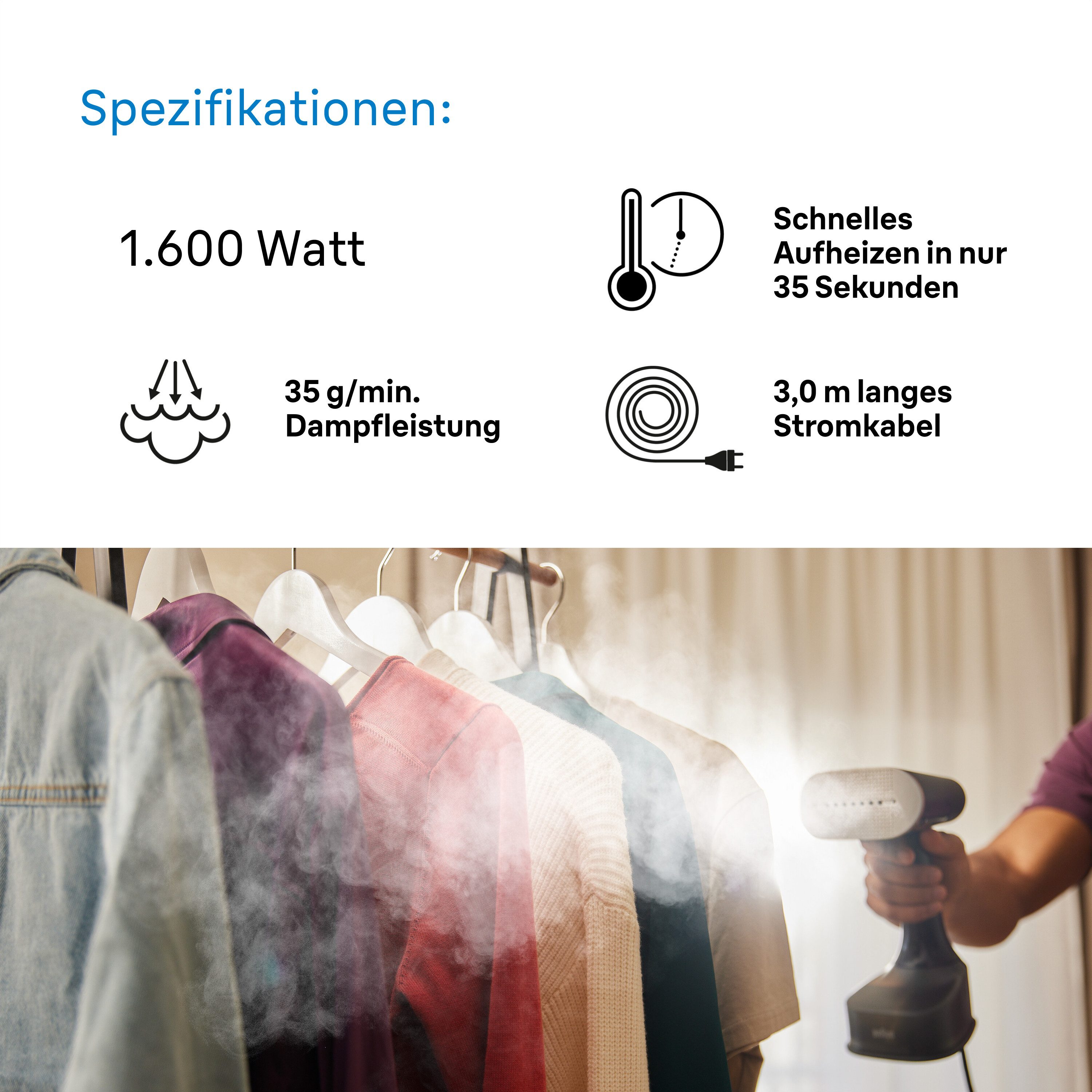 Braun Stoomborstel QuickStyle GS 7077 BK