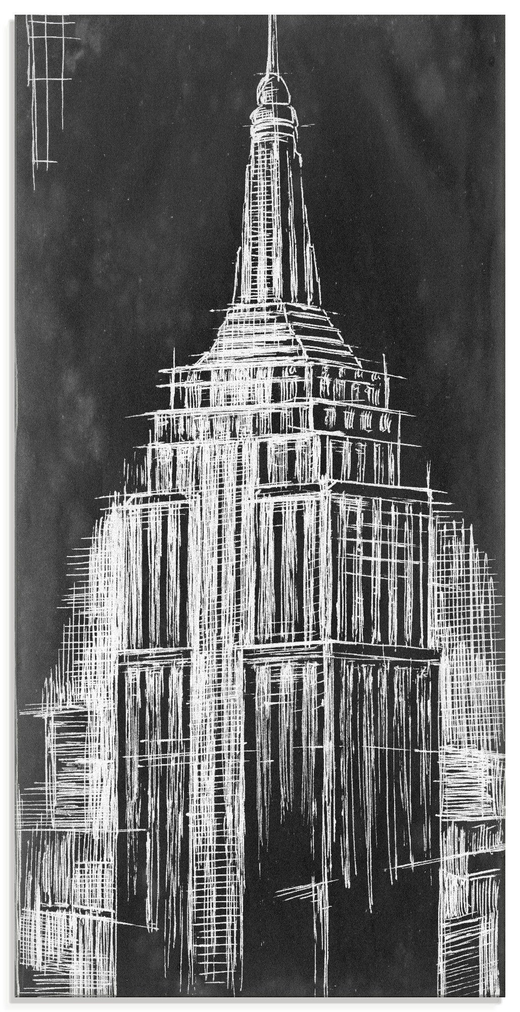 Artland Print op glas Empire State ontwerp (1 stuk)
