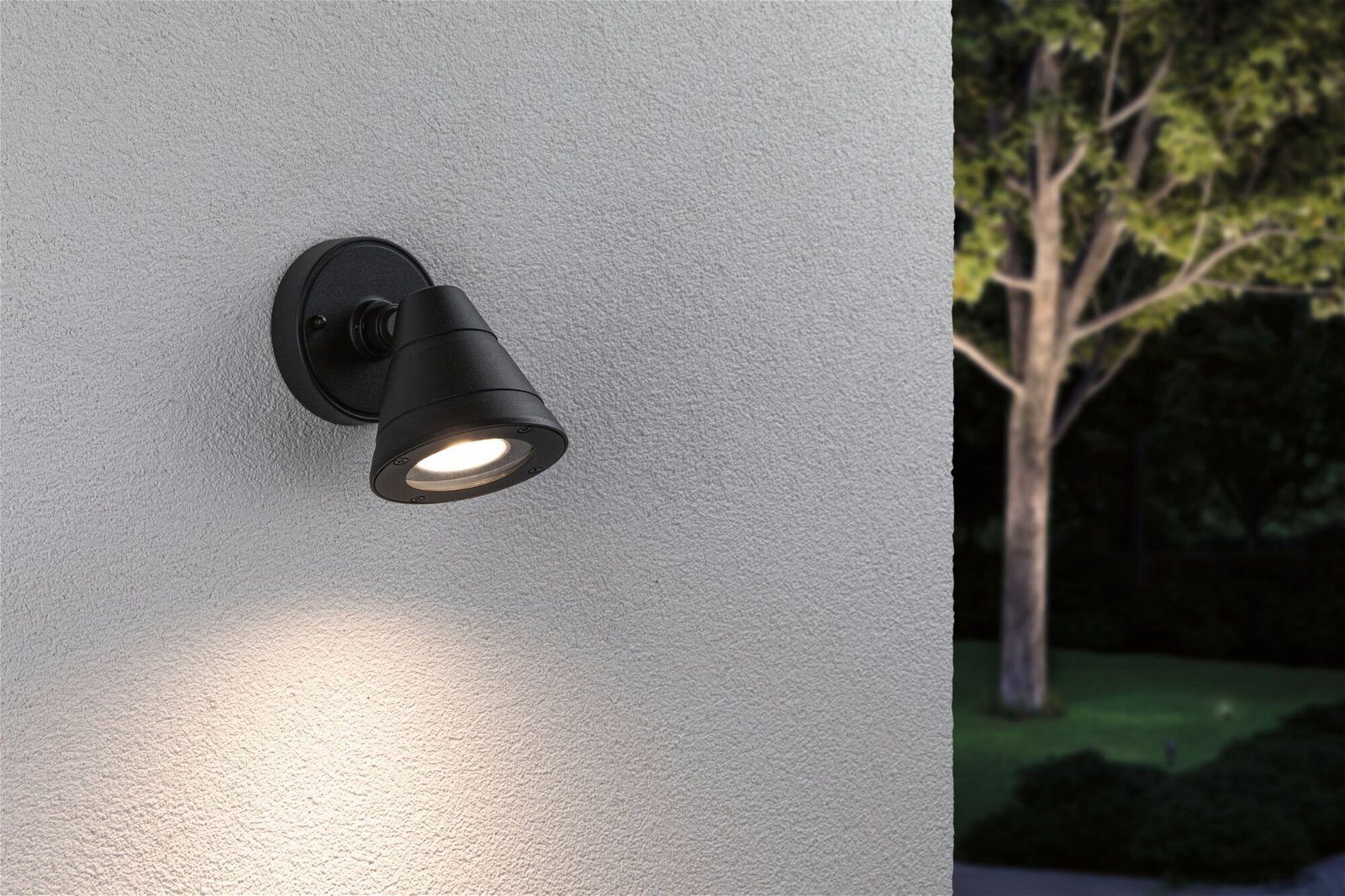 Paulmann Wandlamp voor buiten Trian IP44 rond 100x125mm max. 35W 230V antraciet aluminium (1 stuk)