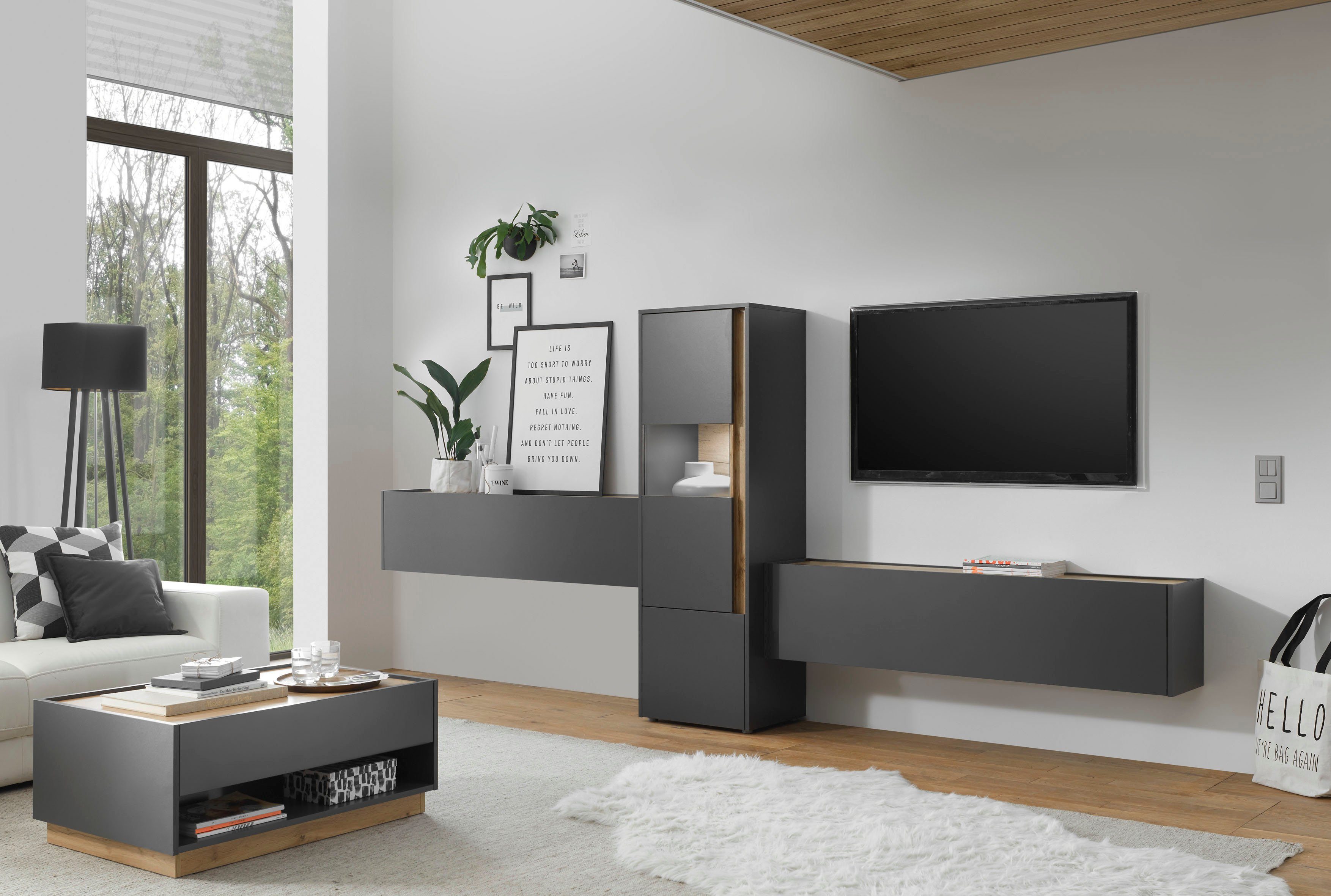 INOSIGN Wandmeubel City/Giron Breedte ca. 350 cm (set, 3-delig)