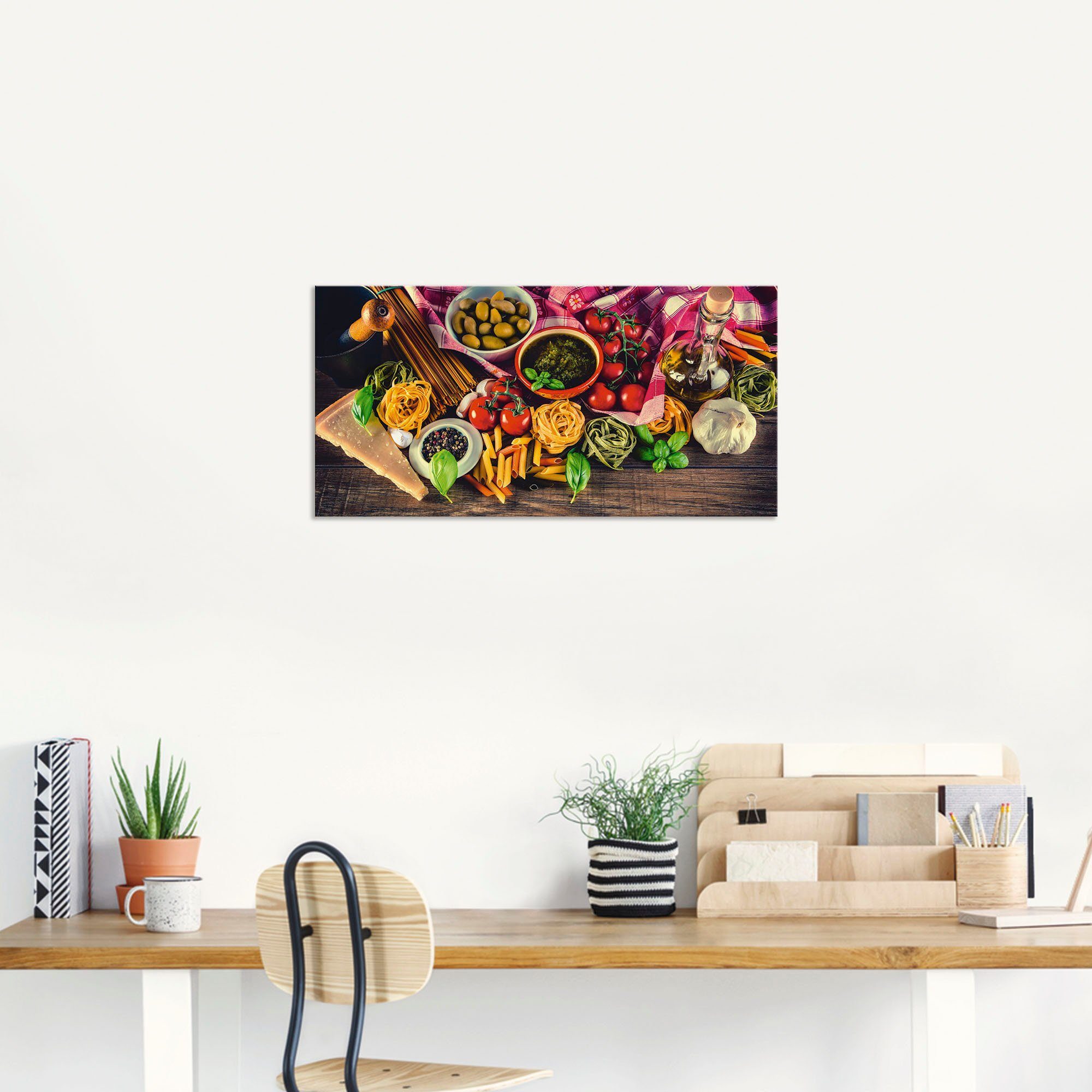 Artland Artprint Italiaans mediterraan eten als artprint van aluminium, artprint voor buiten, artprint op linnen, poster, muursticker