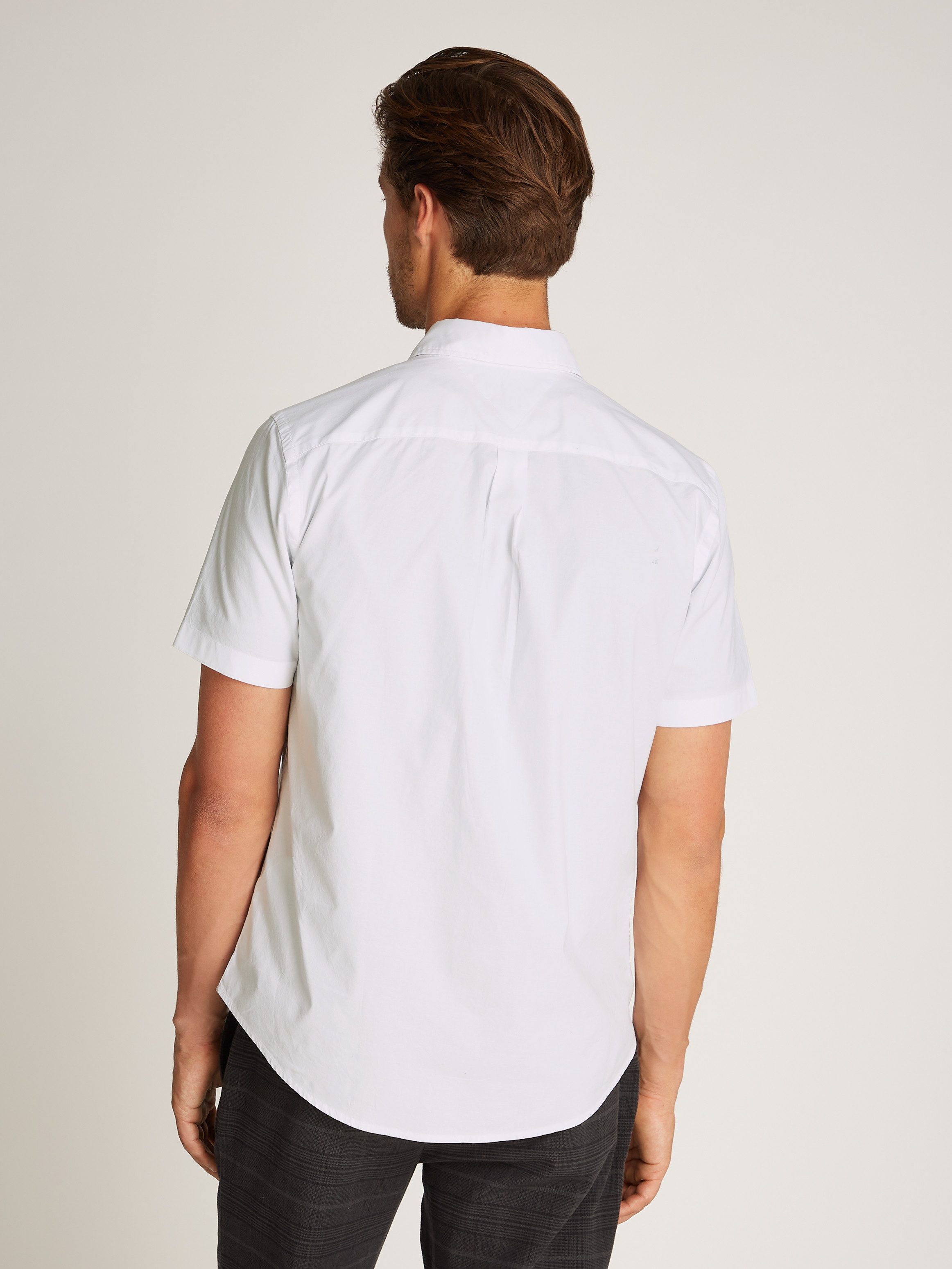 Tommy Hilfiger Overhemd met korte mouwen FLEX POPLIN SOLID S/S SHIRT