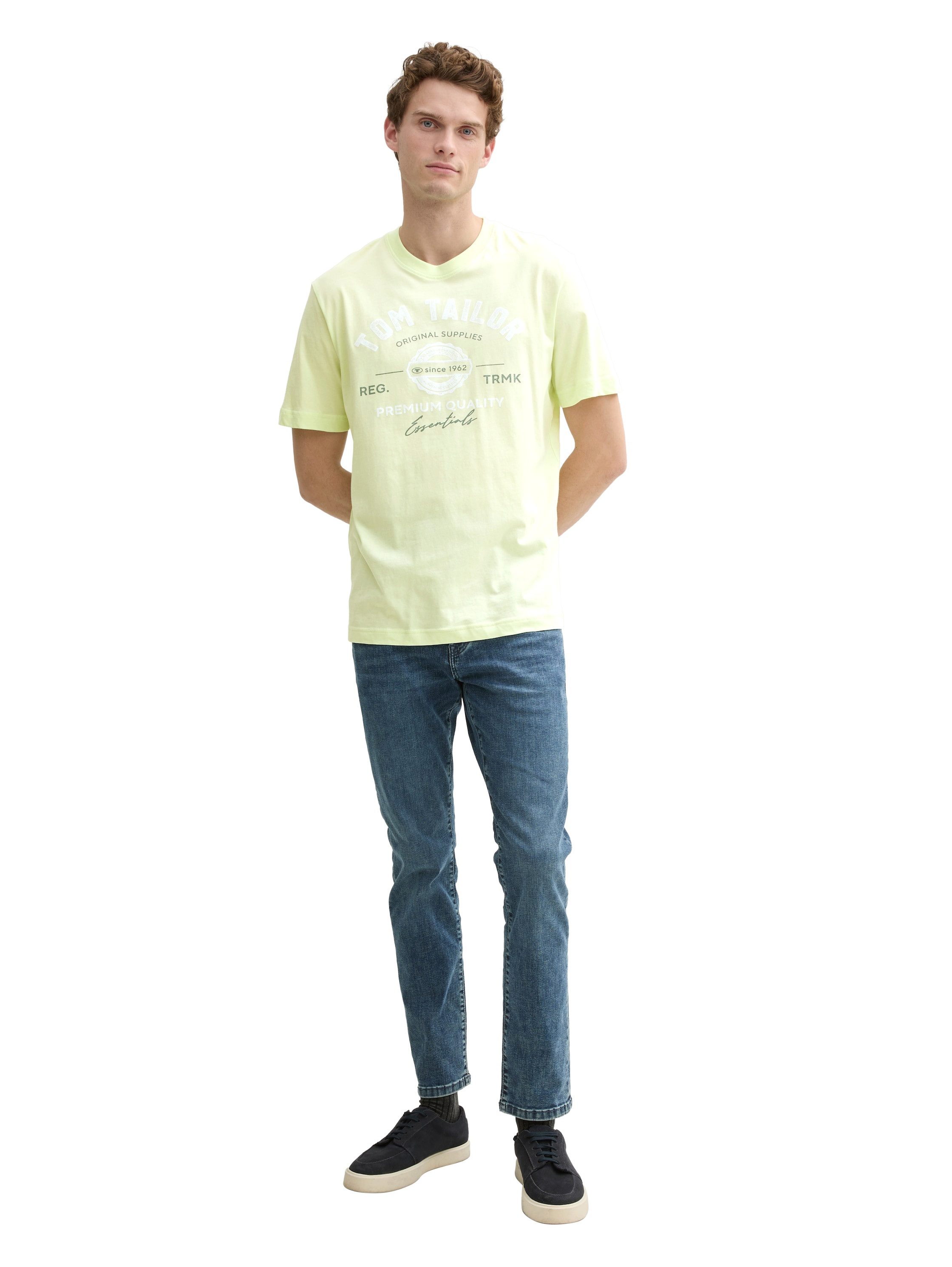 Tom Tailor T-shirt met grote logo-frontprint