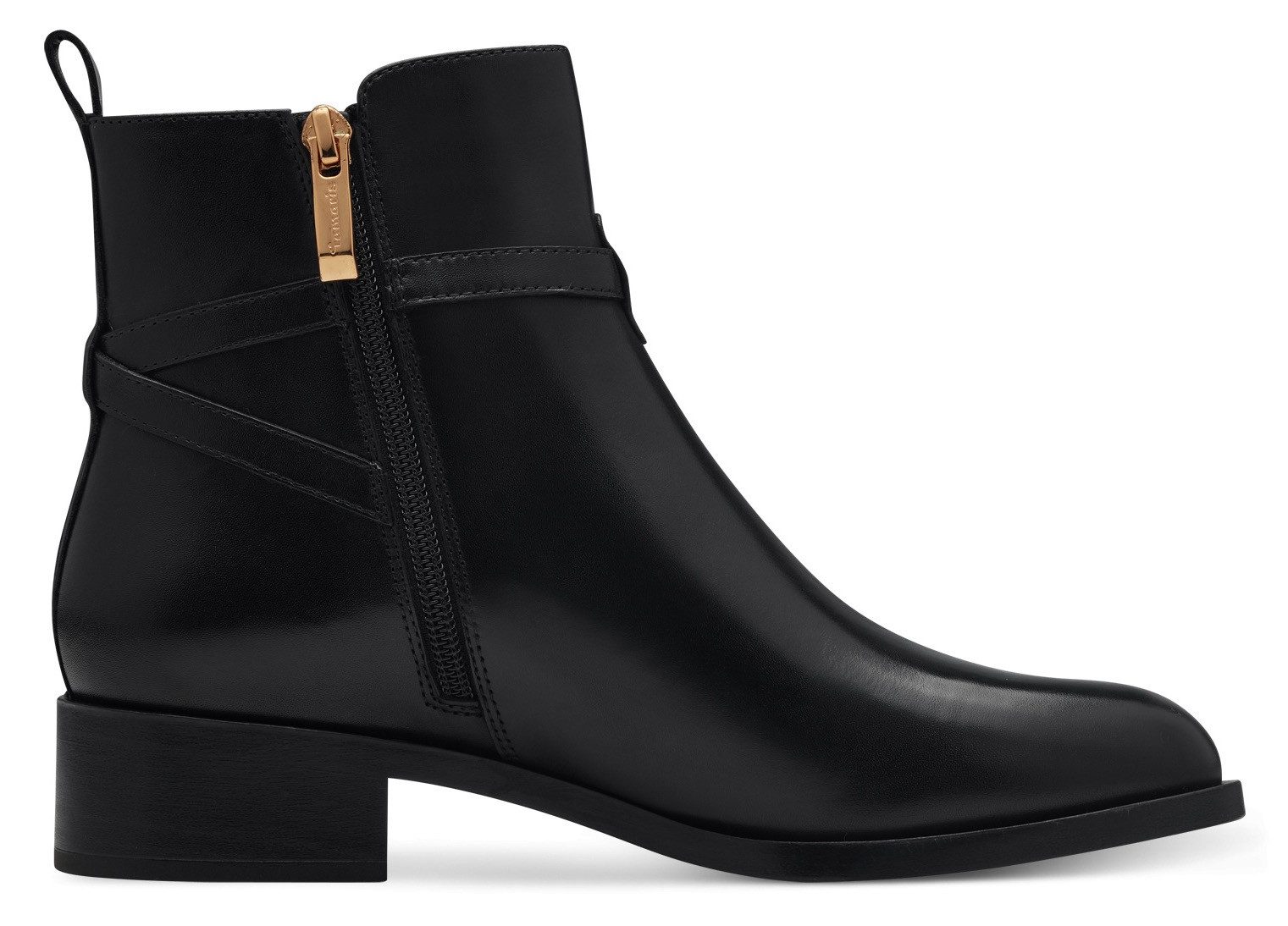 Tamaris Laarsjes blokhak, business schoen, ankleboots met t-logo decoratie