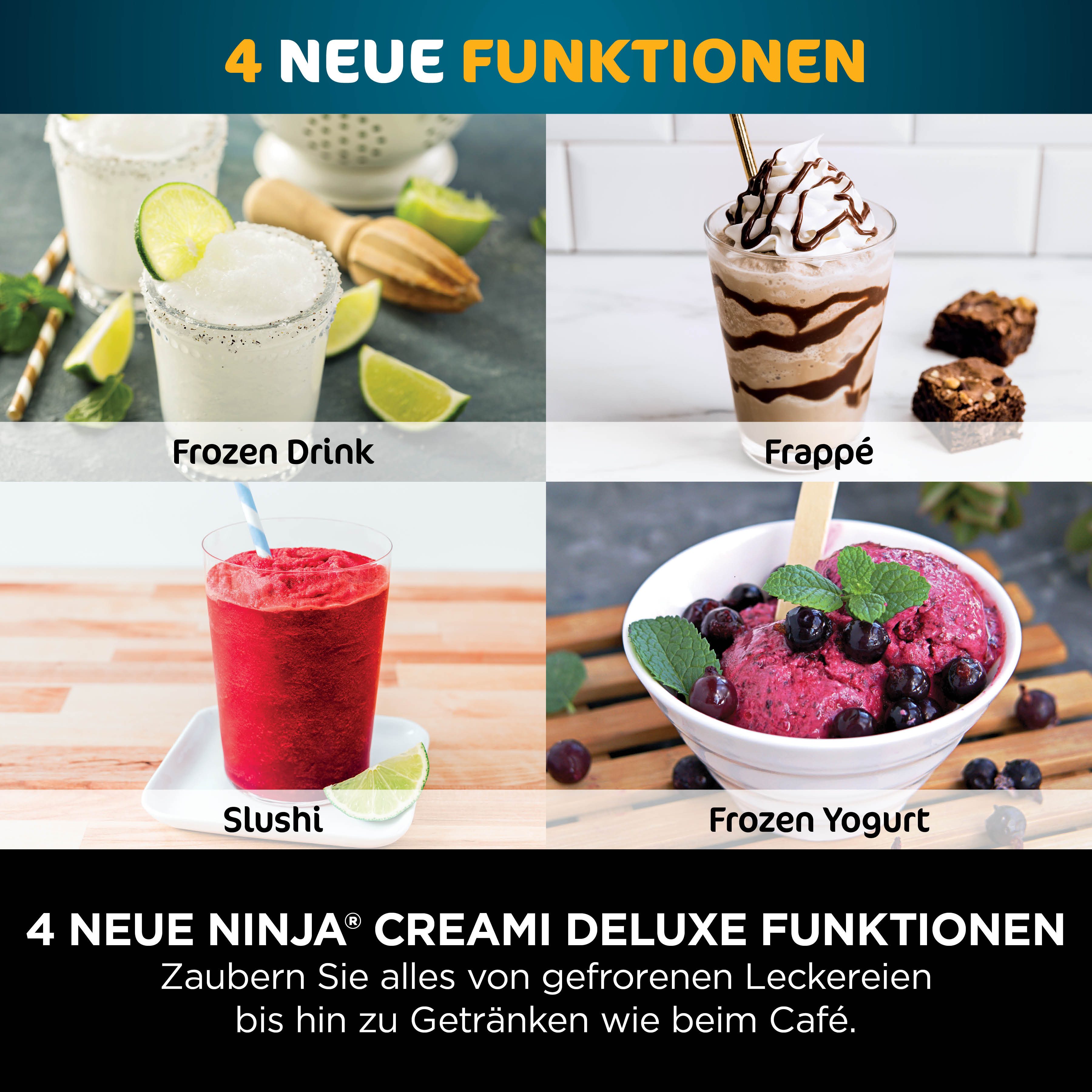NINJA Ijsmachine NC501EU Creami Deluxe, 10-in-1 Eis-und Eisgetränkmaschine