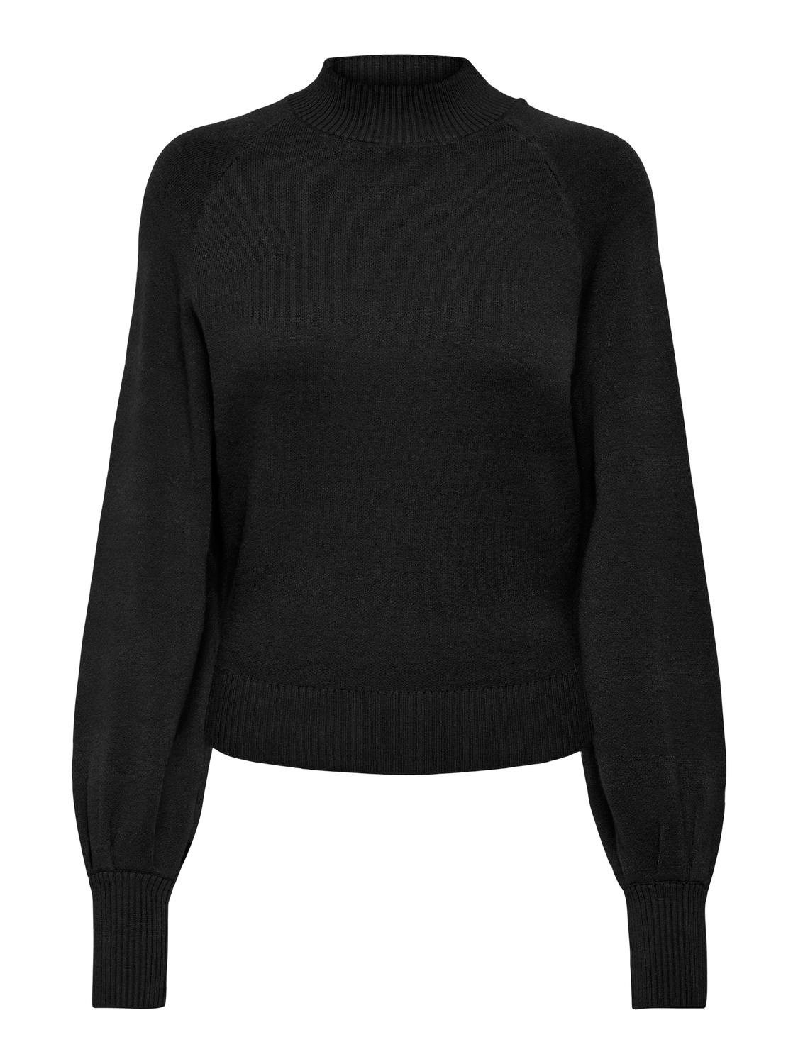 Only Trui met staande kraag ONLFRIDA LIFE LS HIGHNECK CC KNT dames truien met opstaande kraag maat M (38) zwart