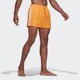 adidas performance zwemshort classic 3-stripes klassieke streepdessin oranje