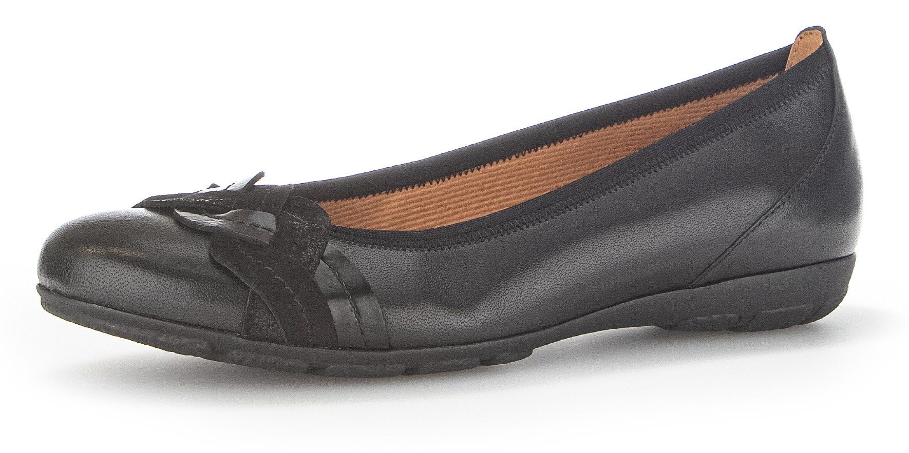 Gabor Ballerina's Platte schoenen, slippers met modieuze decoratieve gesp dames klassieke ballerina's maat 37 EU zwart