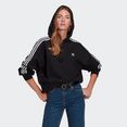adidas originals sweatshirt adicolor classics crop hoodie zwart