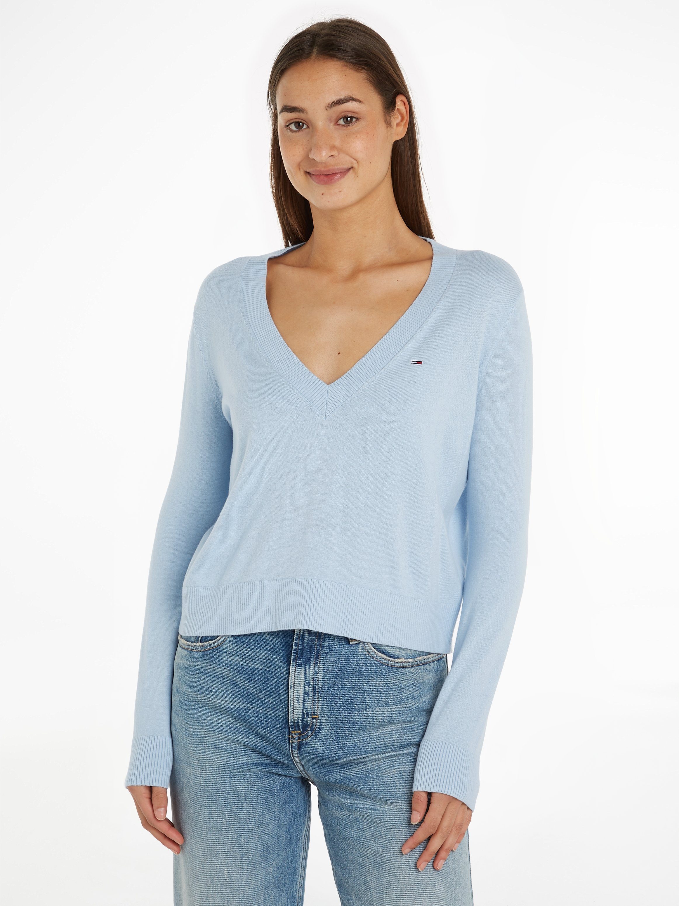 TOMMY JEANS Trui met V-hals TJW ESSENTIAL VNECK SWEATER EXT