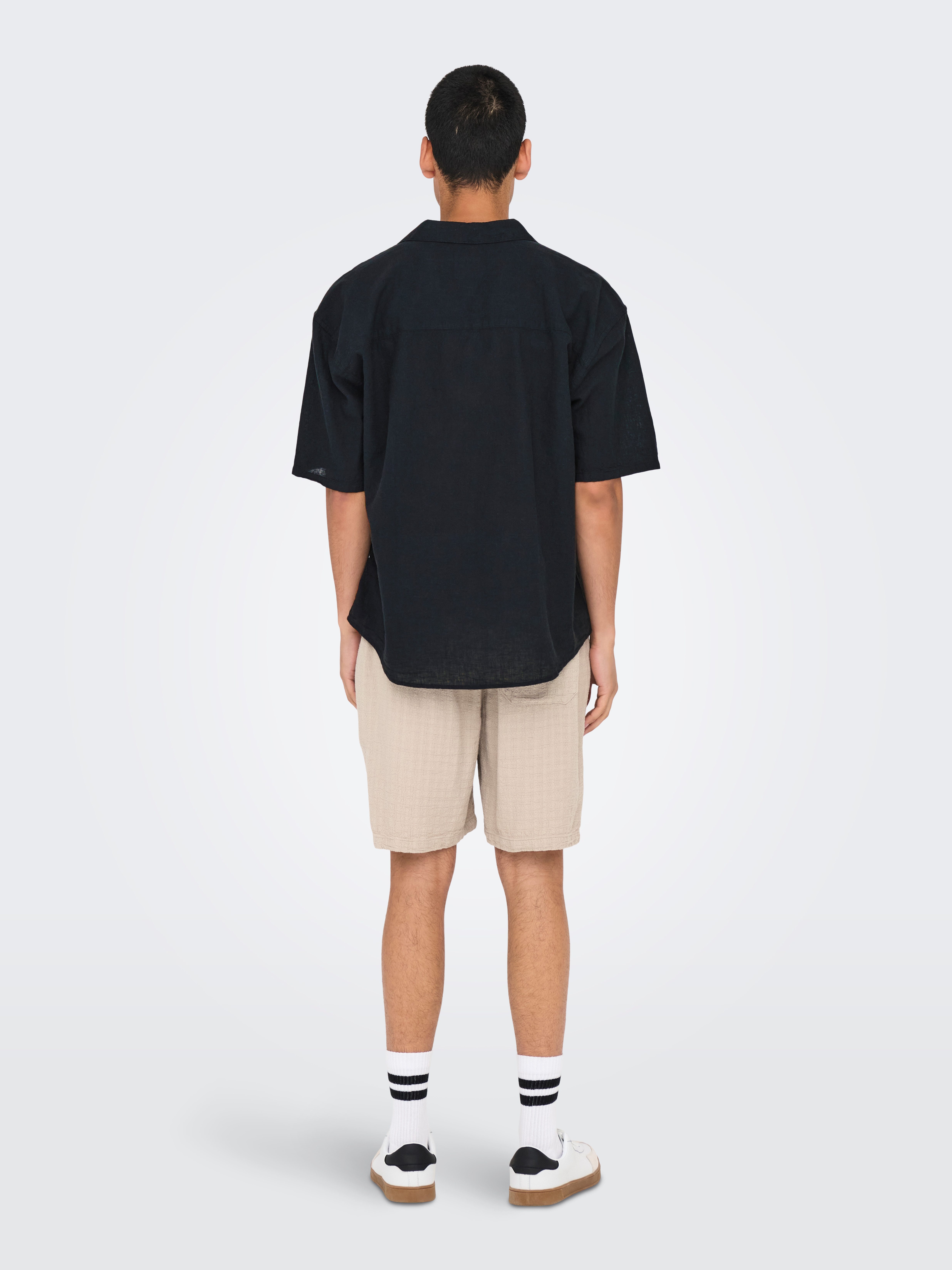 ONLY & SONS Overhemd met korte mouwen ONSCAIDEN LIFE RELAX SS RESORT 1PKT SHIR