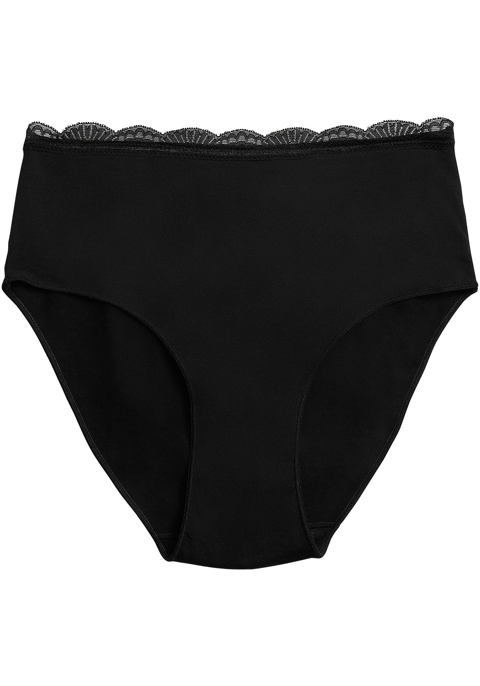 YSABEL MORA Tailleslip BASIC COLLECTION COTTON WITH LACE hoog uitgesneden en verfijnd met delicate kant (Set van 3)