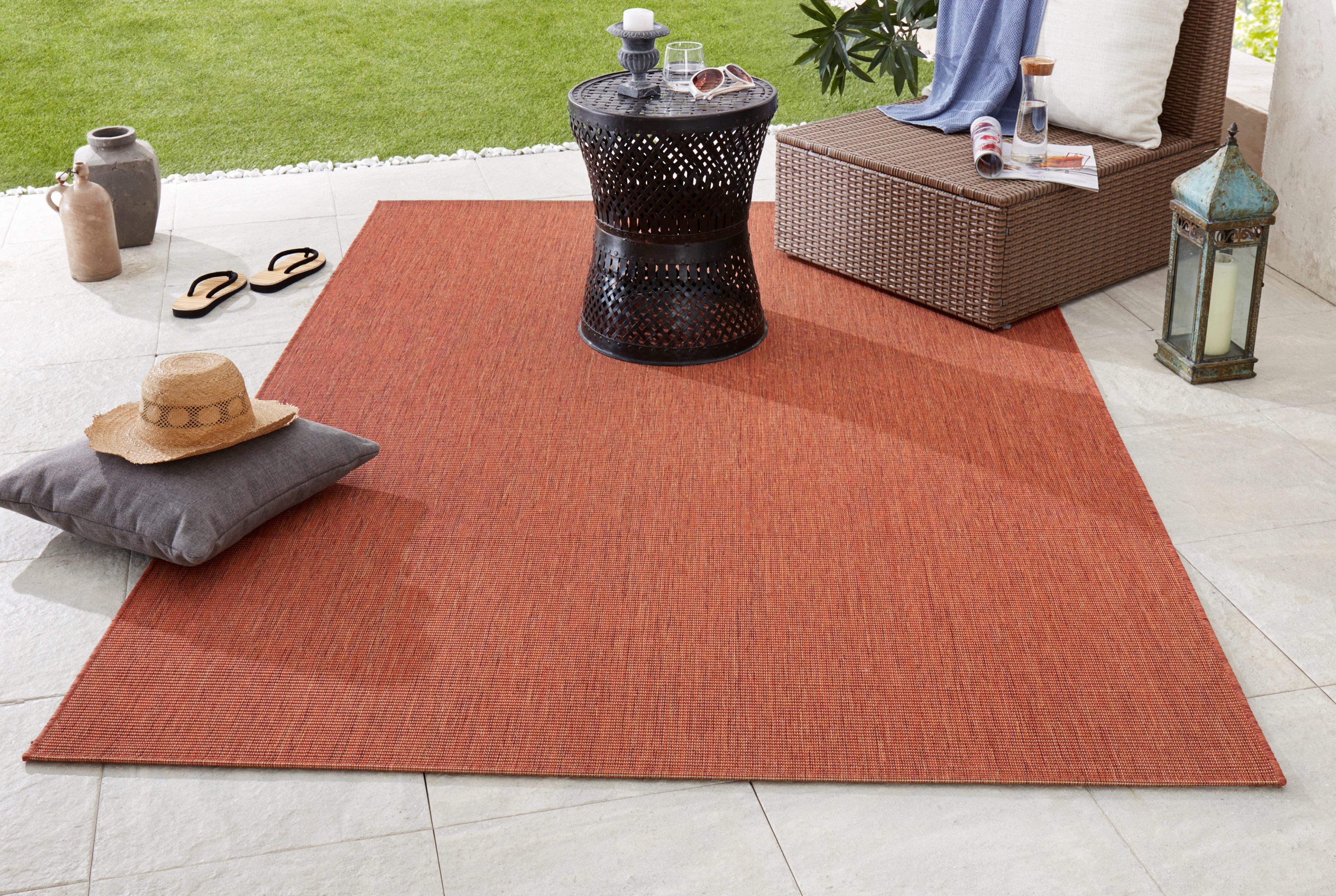 NORTHRUGS Vloerkleed Match Binnen- en buitengebruik, kortpolig, loper, modern, effen kleuren, woonkamer, balkon