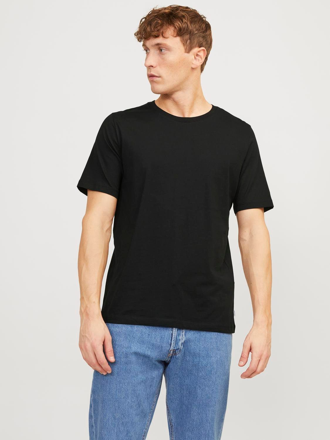 Jack & Jones T-shirt JJEORGANIC BASIC TEE SS O-NE 5PK MP NOOS (5-delig, Set van 5)