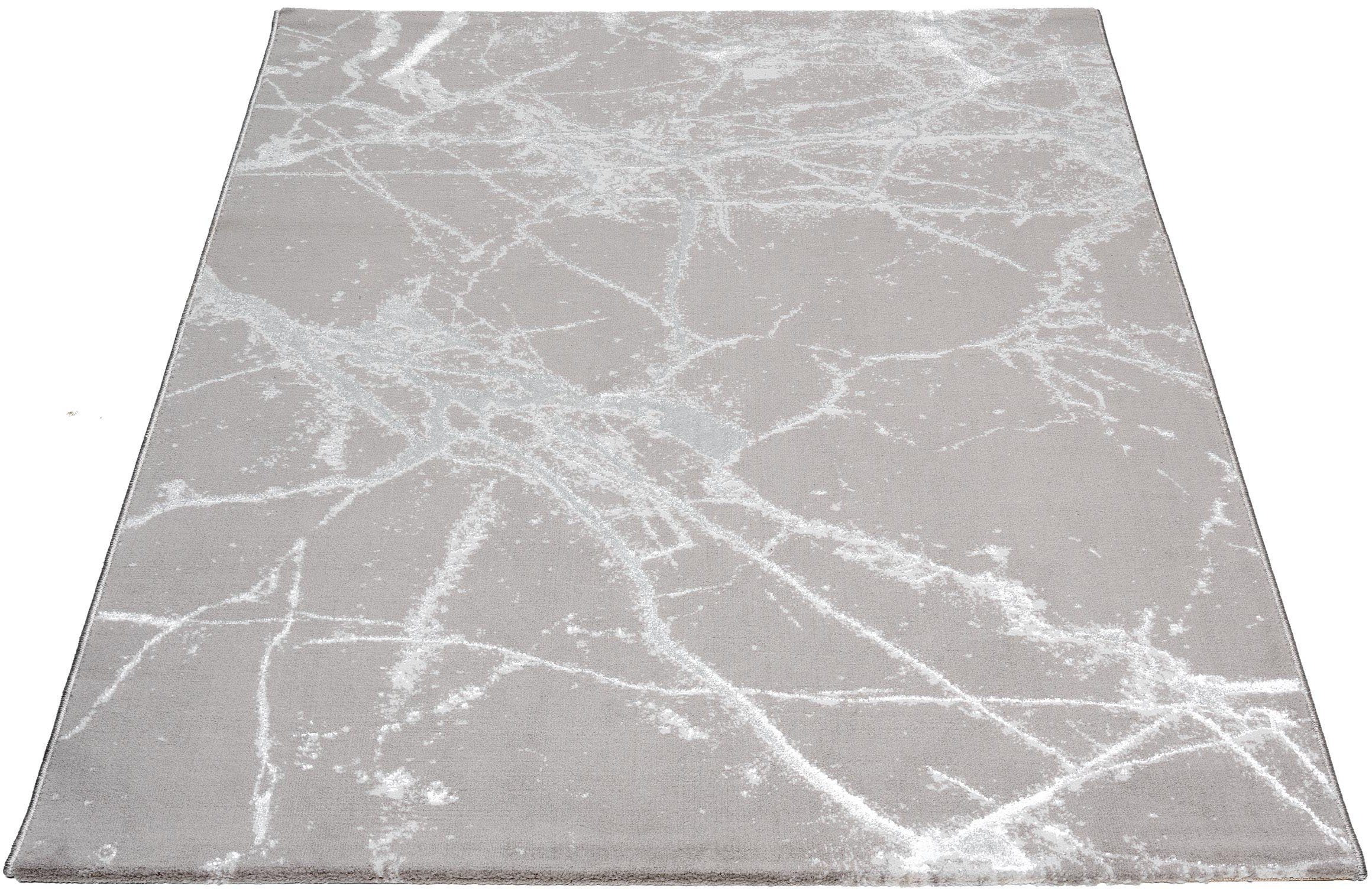 SEHRAZAT Vloerkleed- modern laagpolig vloerkleed, tapijtenloods Lara, donkergrijs geodriehoek patroon, 80x150 cm