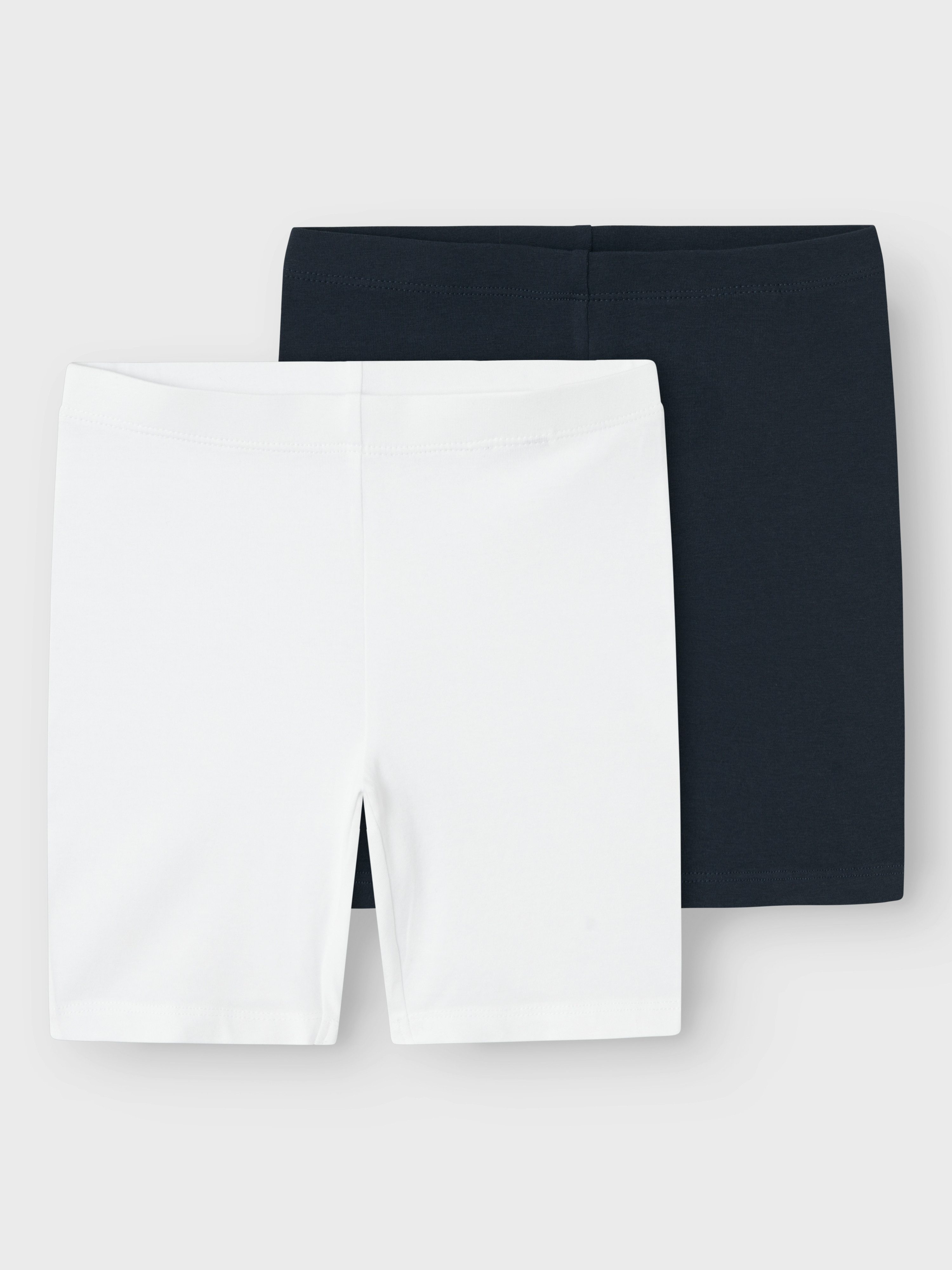 Name It Fietsbroekje NKFVIVIAN 2P SOLID SHORT LEGGING NOOS (set, 2-delig) meisjes korte broeken maat 110 (116) blauw