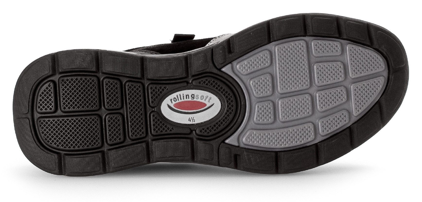 Gabor Rollingsoft Sneakers met sleehak , sleehak, vrijetijdsschoen, lage schoen, veterschoen, contrastafwerkingen