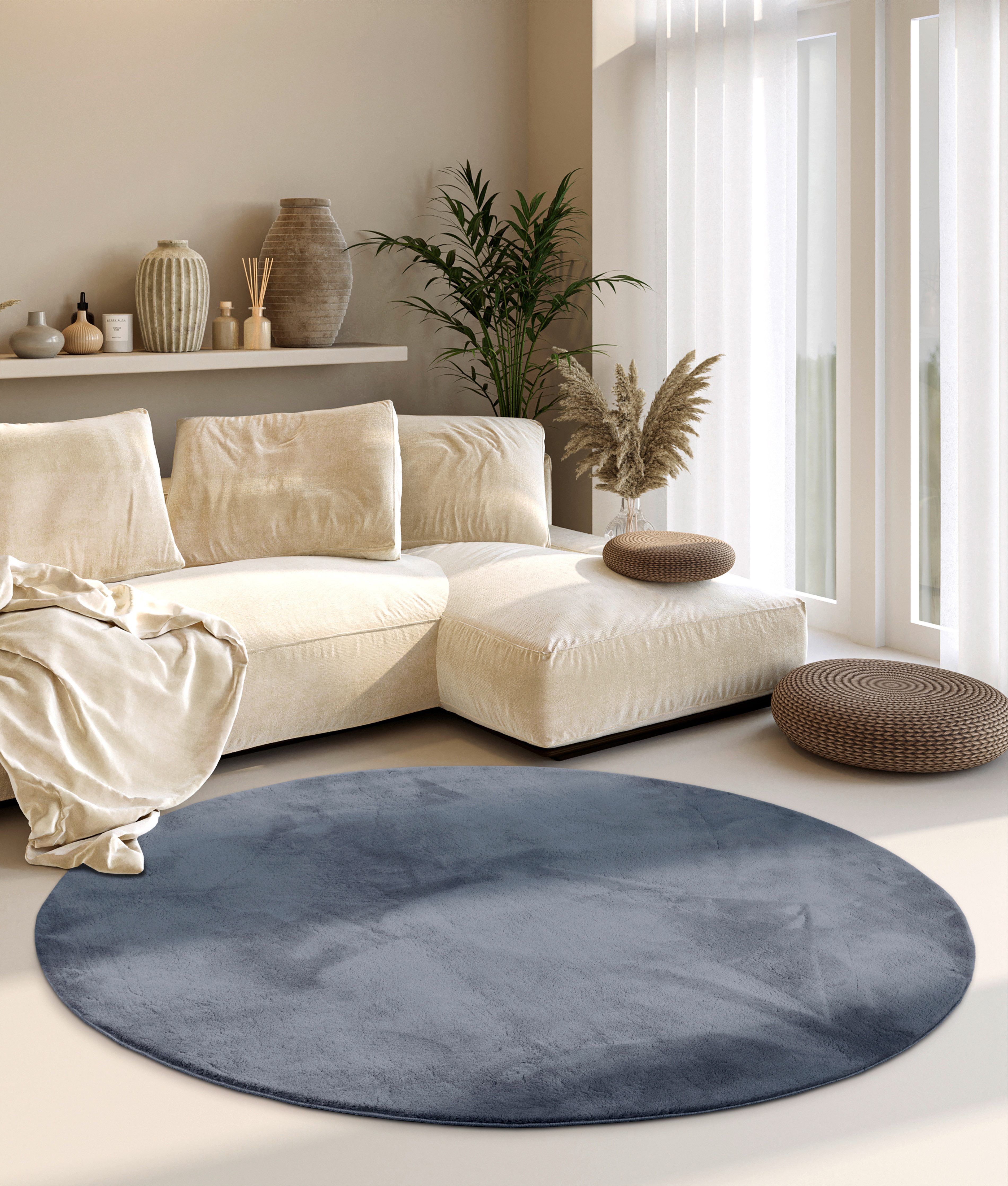 Villeroy & Boch Vloerkleed Leon Lange pool, shaggy, effen, pluizig, zacht, glanzend, modern, effen
