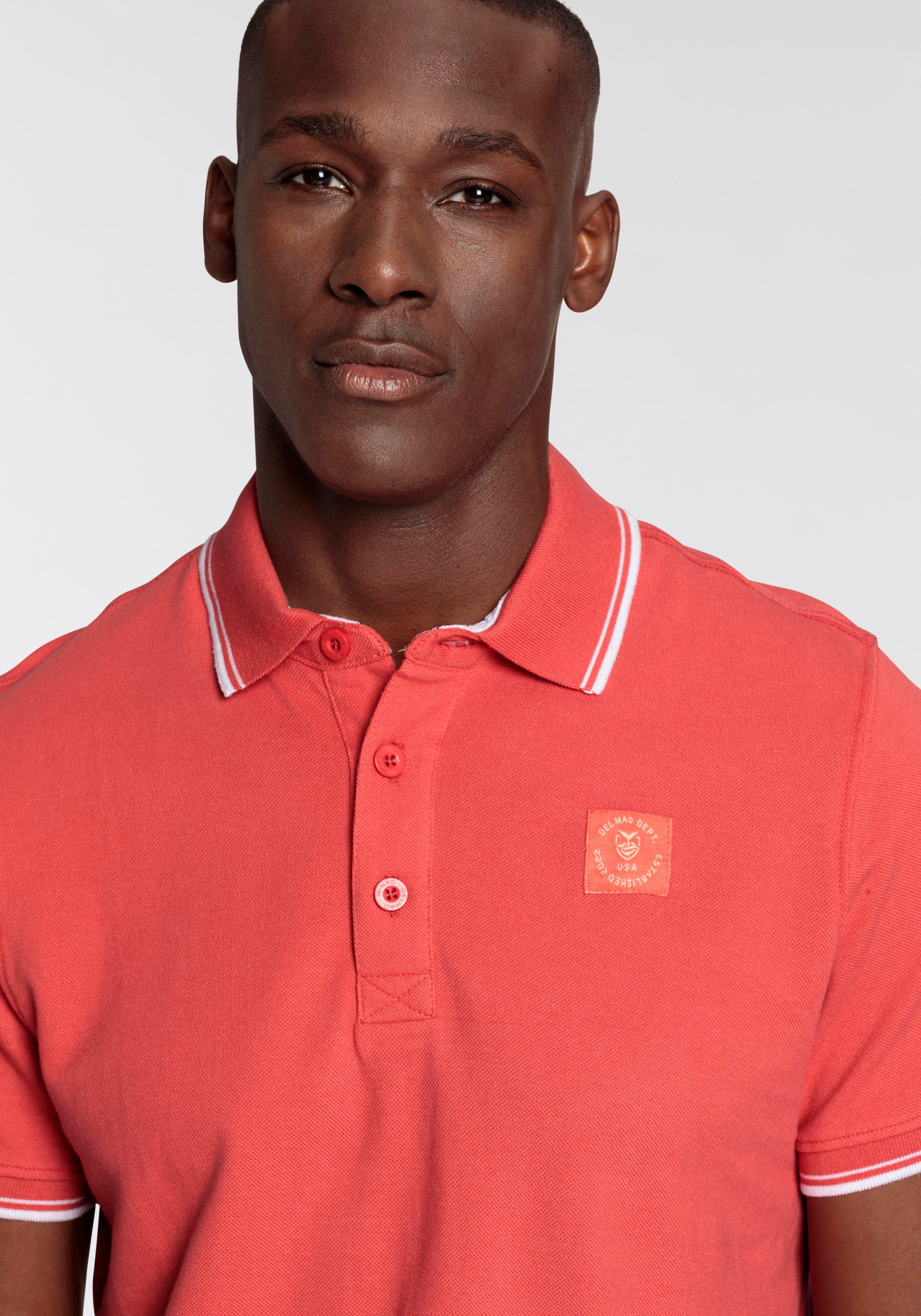 DELMAO Poloshirt Korte mouwen, losse pasvorm, polokraag, voor tennis of golf