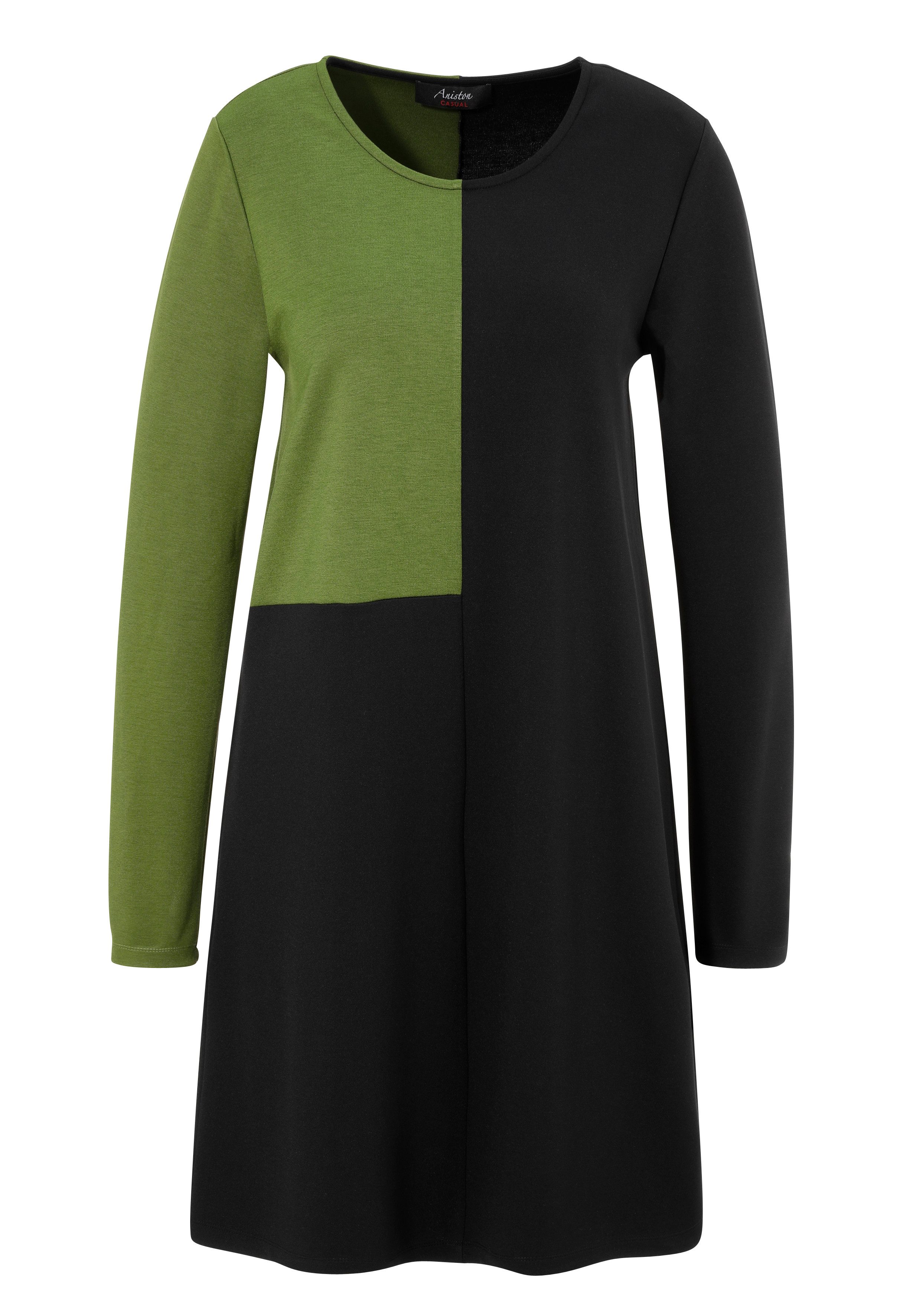 Aniston CASUAL Jerseyjurk met verfijnde kleuraccenten