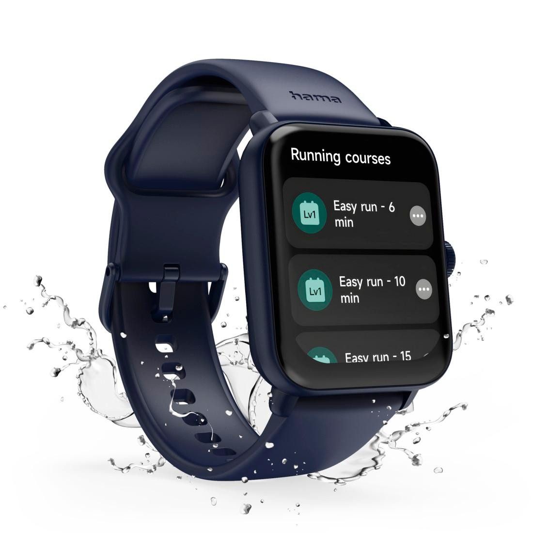 Hama Smartwatch 1,65“ met GPS (fitness, belfunctie, hartslag, waterdicht)
