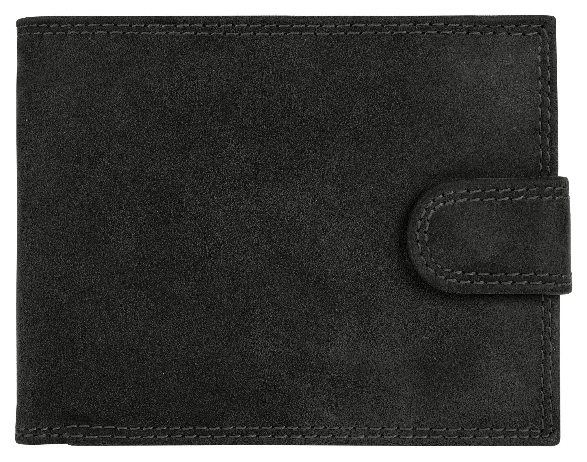 Bagan Portemonnee echt leder unisex portemonnees zwart