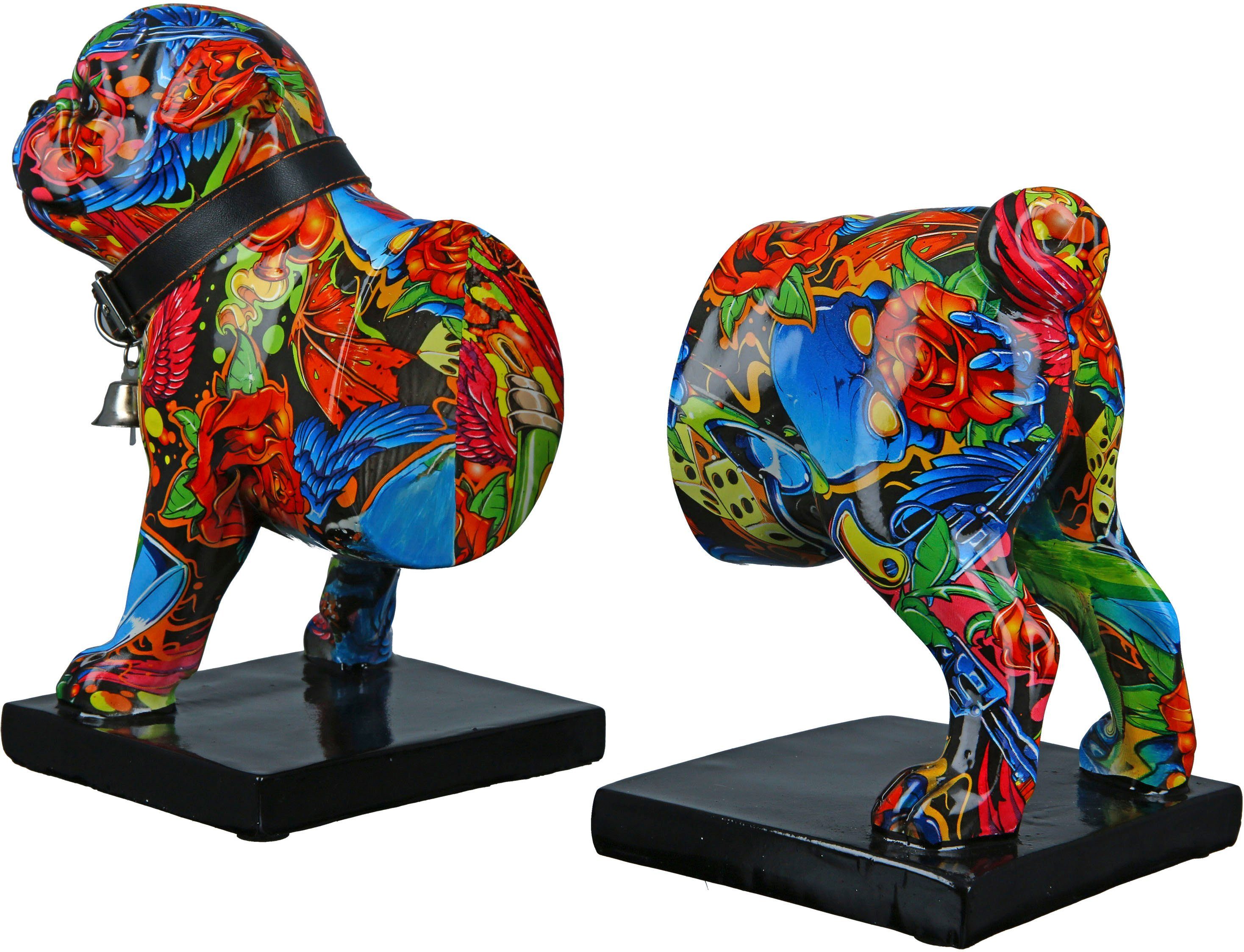 Casablanca by Gilde Dierfiguur Boekensteun set van 2 Mops Street Art (1 stuk)