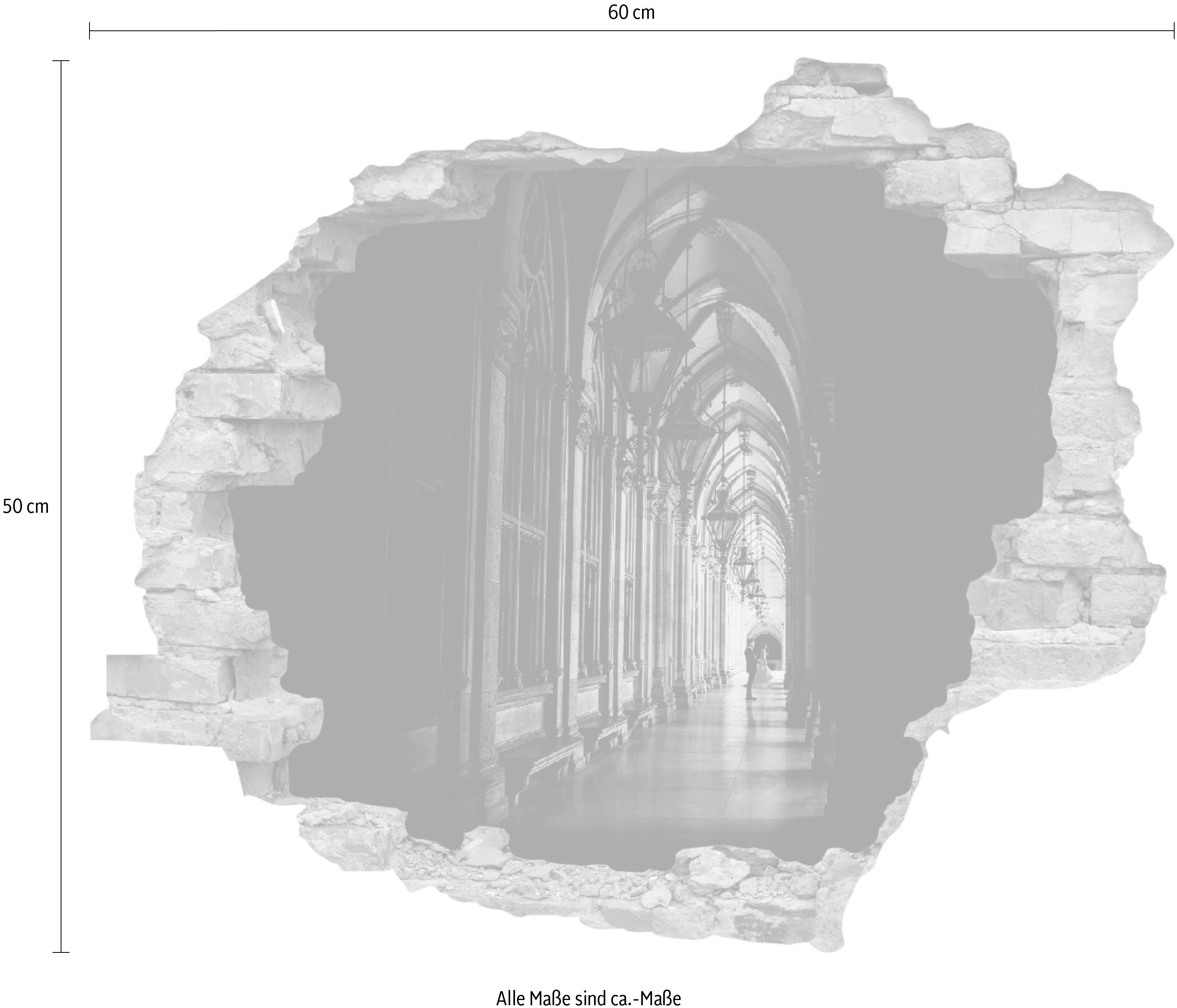 queence Wandfolie Heuvel Muursticker, muurdecoratie, zelfklevend, 3D, muurdurchbraak (1 stuk)