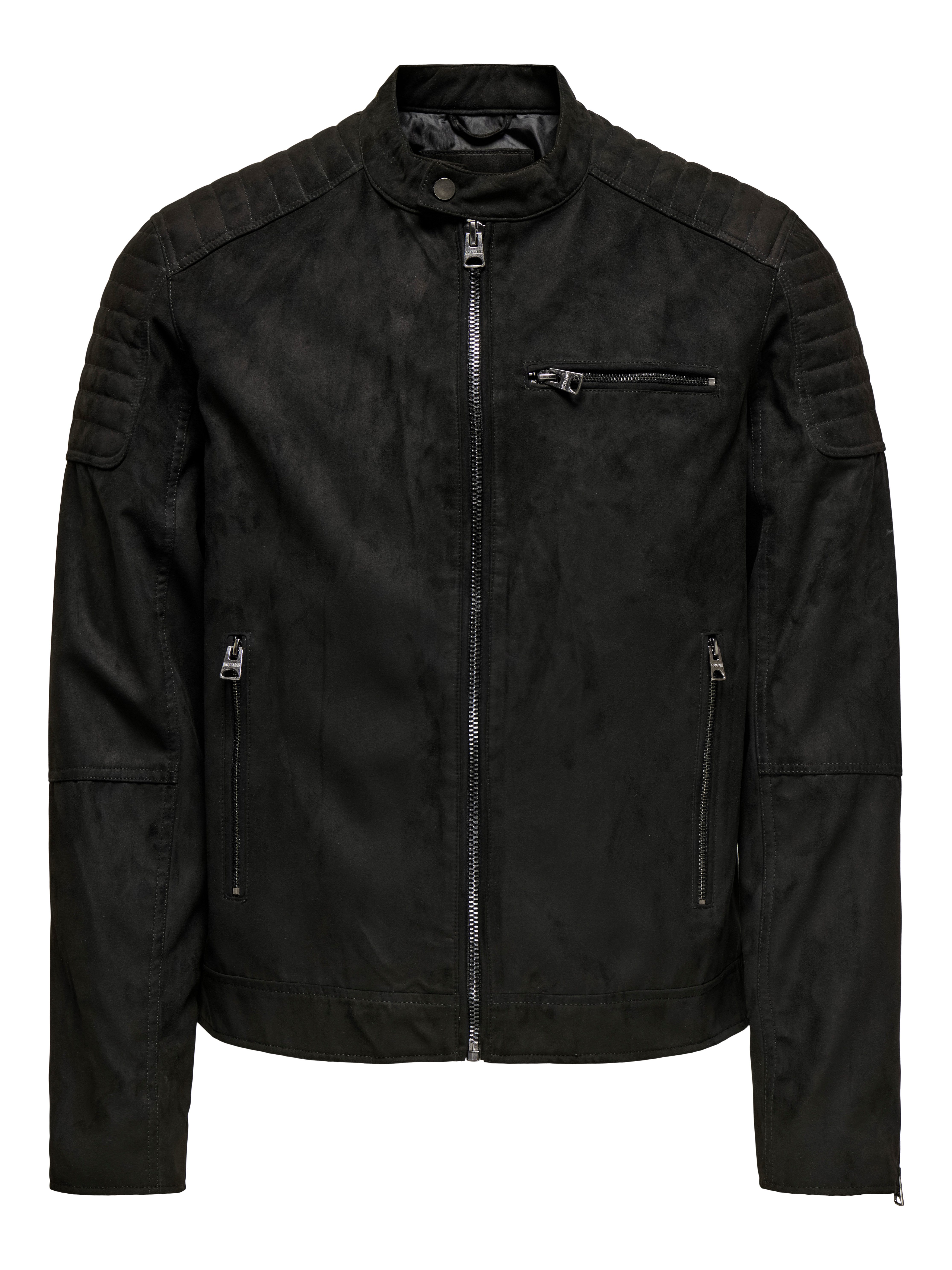 ONLY & SONS Imitatieleren jack ONSGUS FAUX SUEDE RACER JACKET OTW NOOS