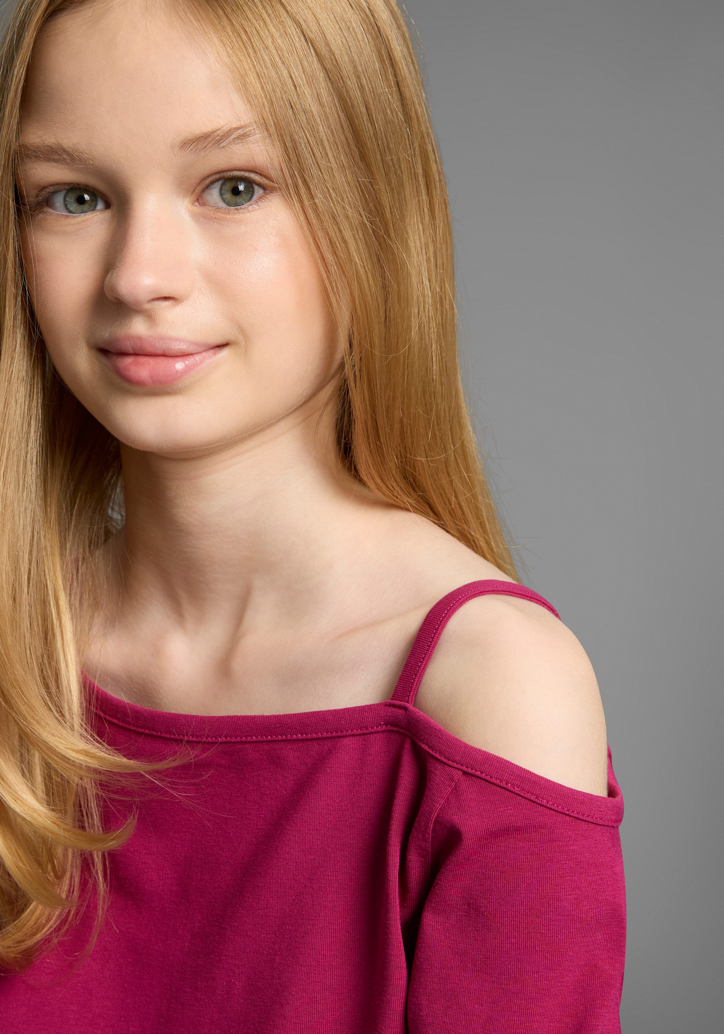 KIDSWORLD Shirt met lange mouwen Off-Shoulder Shirt