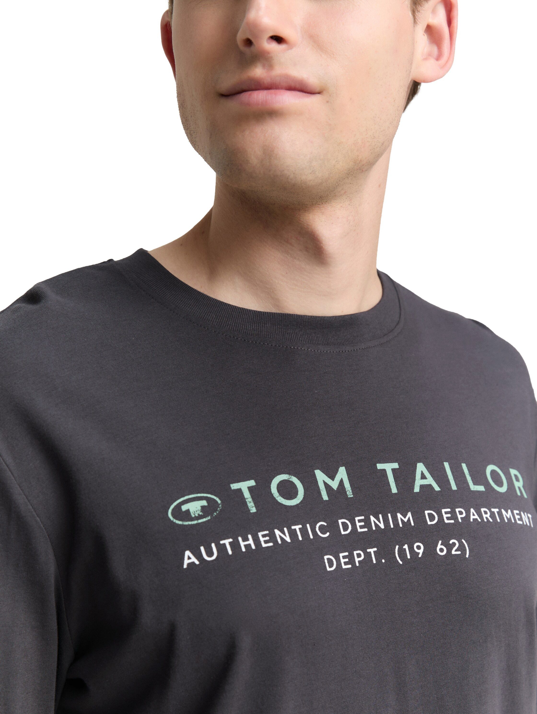 Tom Tailor Shirt met lange mouwen met logoprint