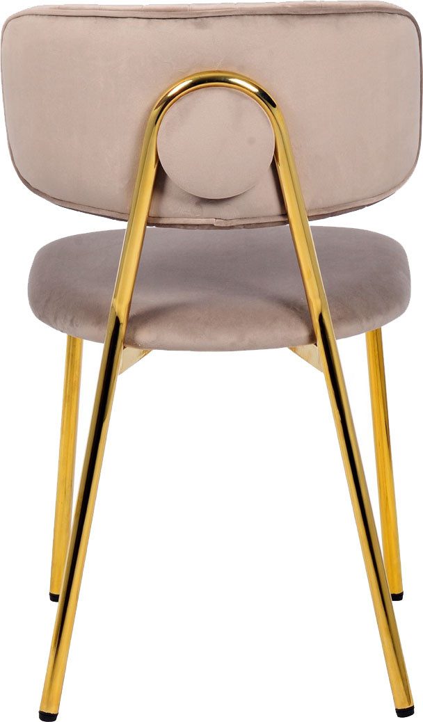 Kayoom Stoel Giselle 125 2-delige set, onderhoudsvriendelijke fluwelen bekleding met armleuningen, goudkleurige frame van roestvrij staal, fluwelen bekleding, decoratieve stiksels (set, 2 stuks)