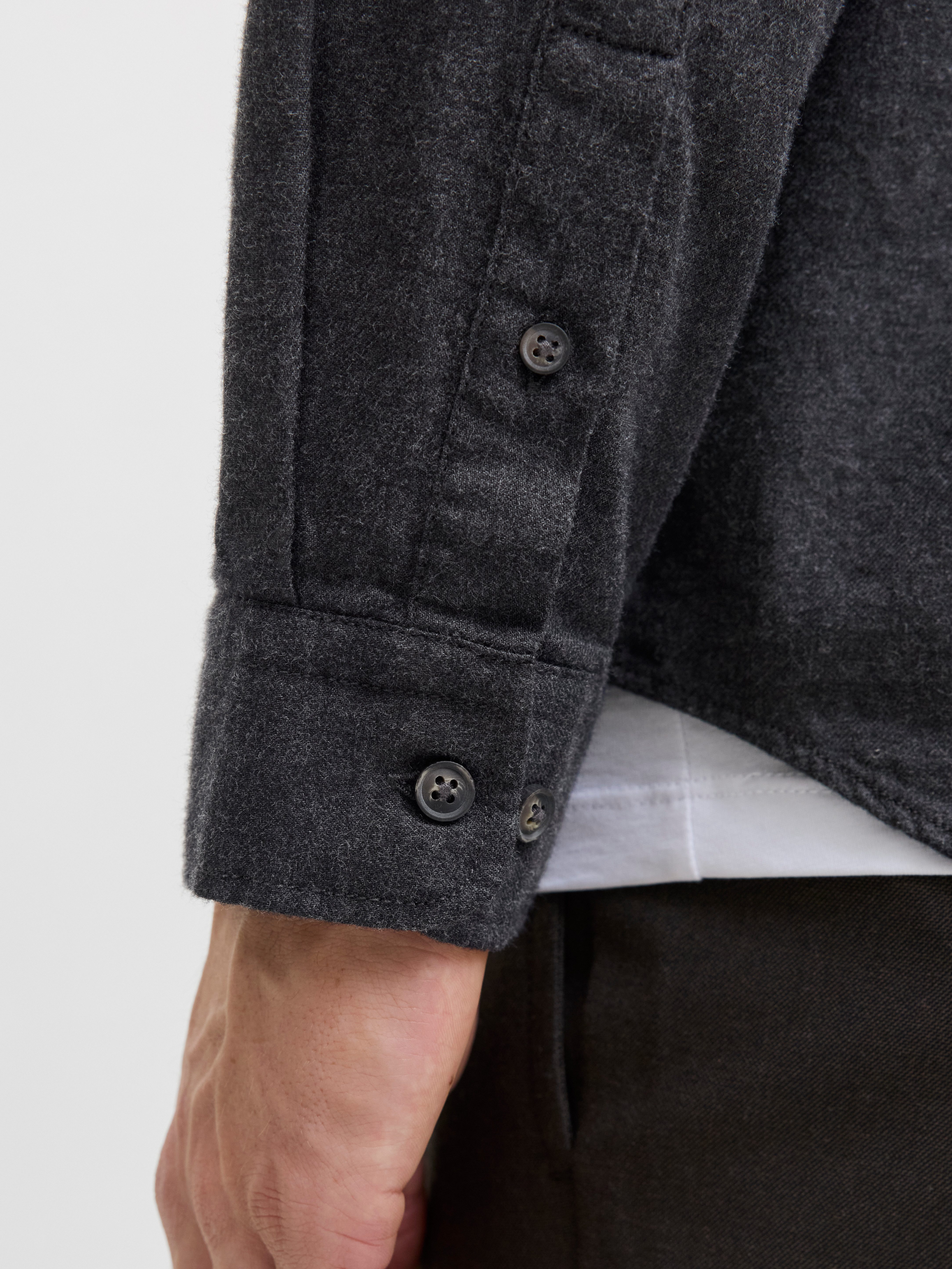 Jack & Jones PlusSize Overhemd met lange mouwen JJECLASSIC MELANGE SHIRT L/S SN PLS