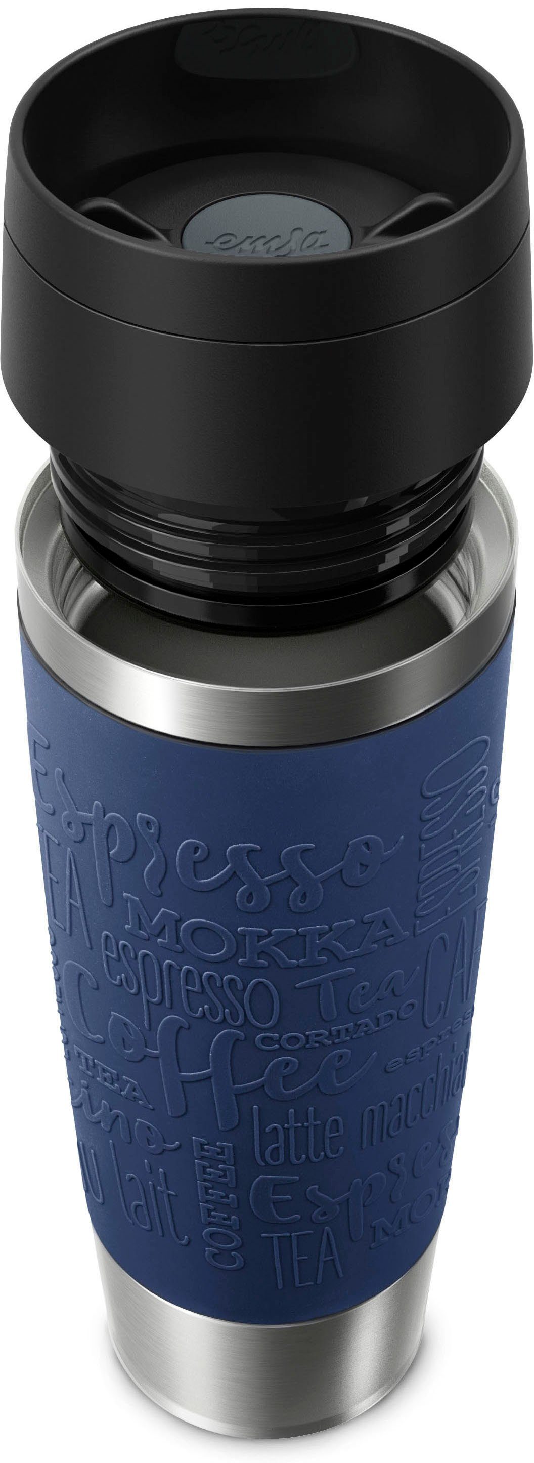 Emsa Thermosbeker Travel Mug Classic, met 360° drinkopening 4u heet, 8u koud - 360 ml / 6u heet, 12u koud - 500 ml, 100% dicht