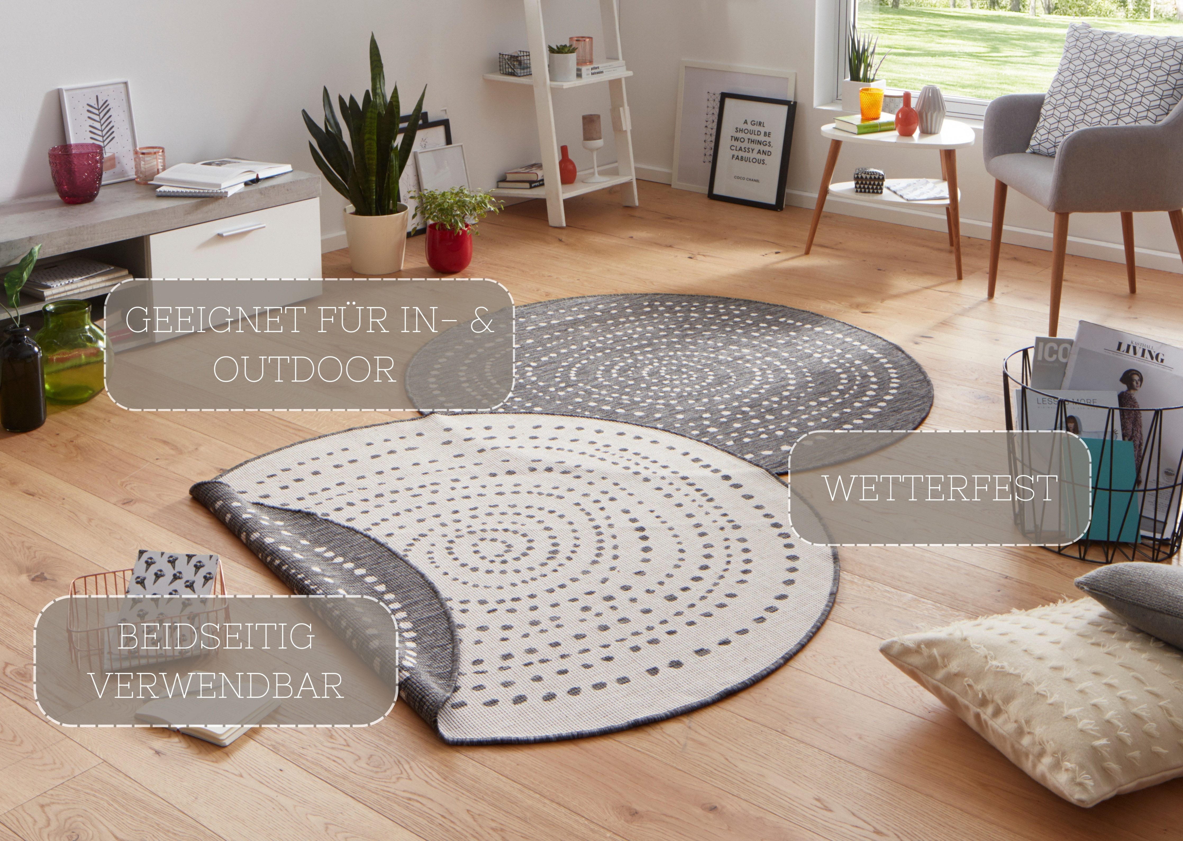 NORTHRUGS Vloerkleed Bali omkeerbaar tapijt Geschikt voor binnen en buiten, weerbestendig, balkon, tuin, woonkamer, waterbestendig