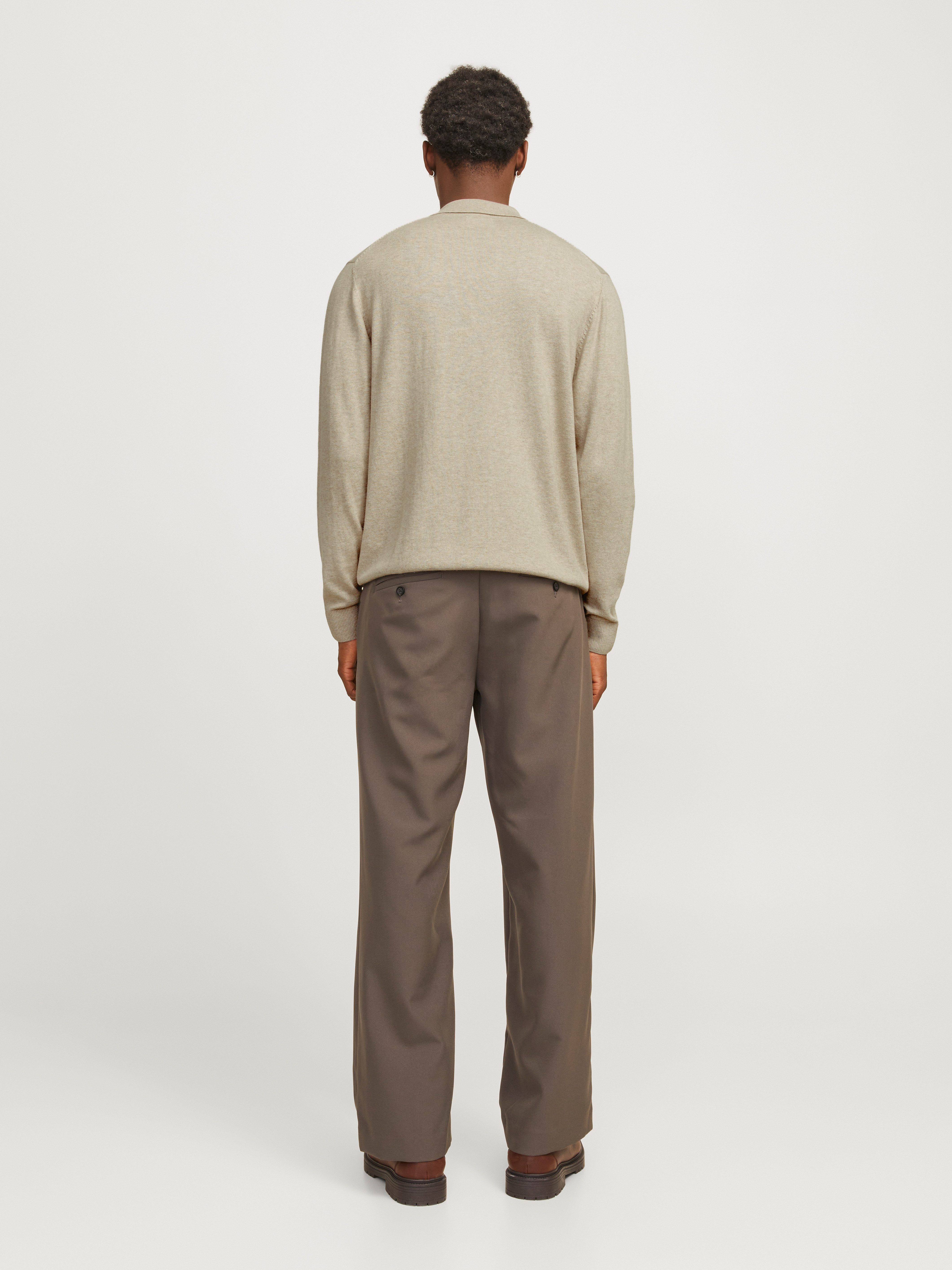 Jack & Jones Trui met polokraag JJEEMIL KNIT POLO HALF ZIP LS NOOS