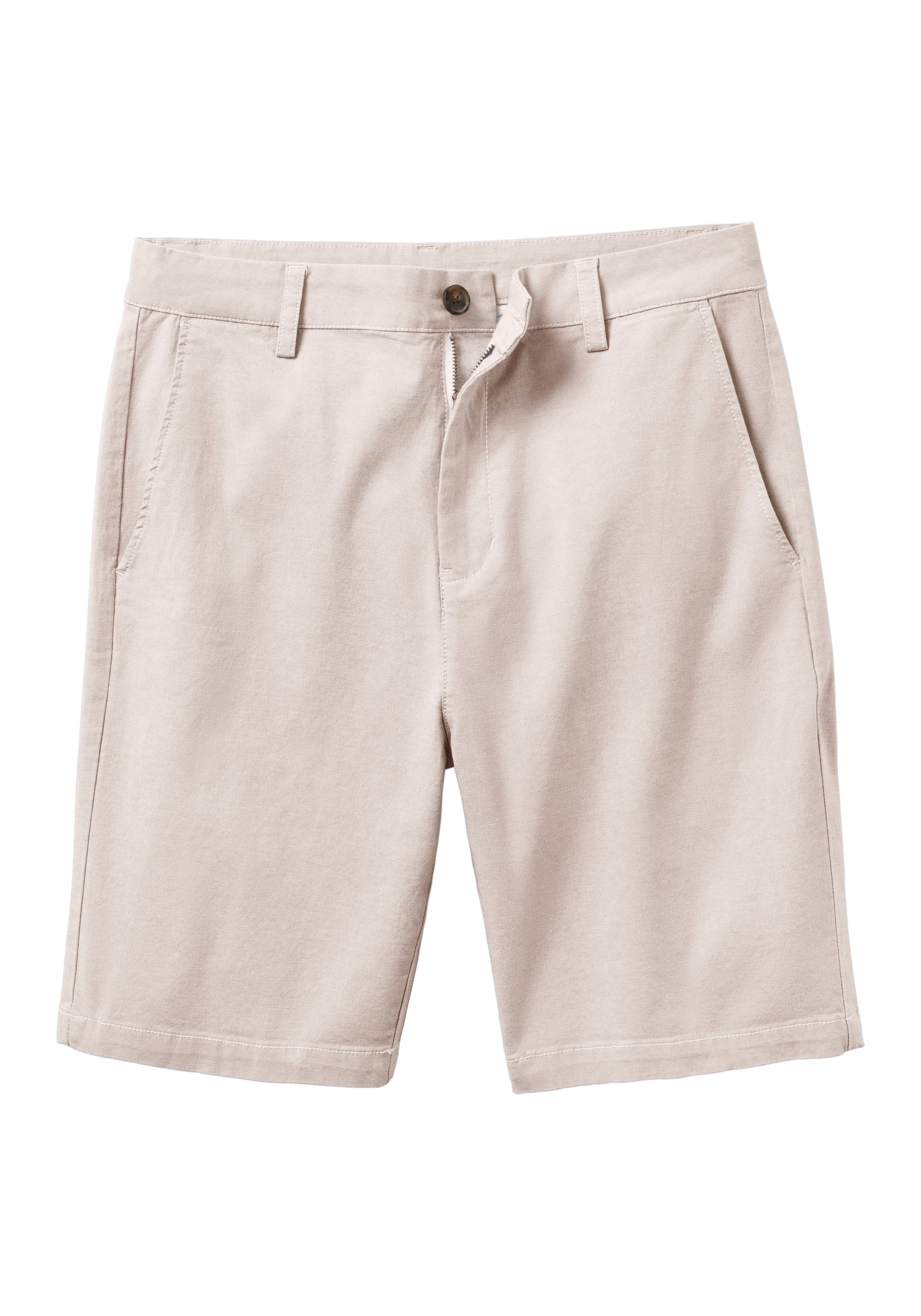 John Devin Chino-short Regular fit Oxford shorts van elastische katoen