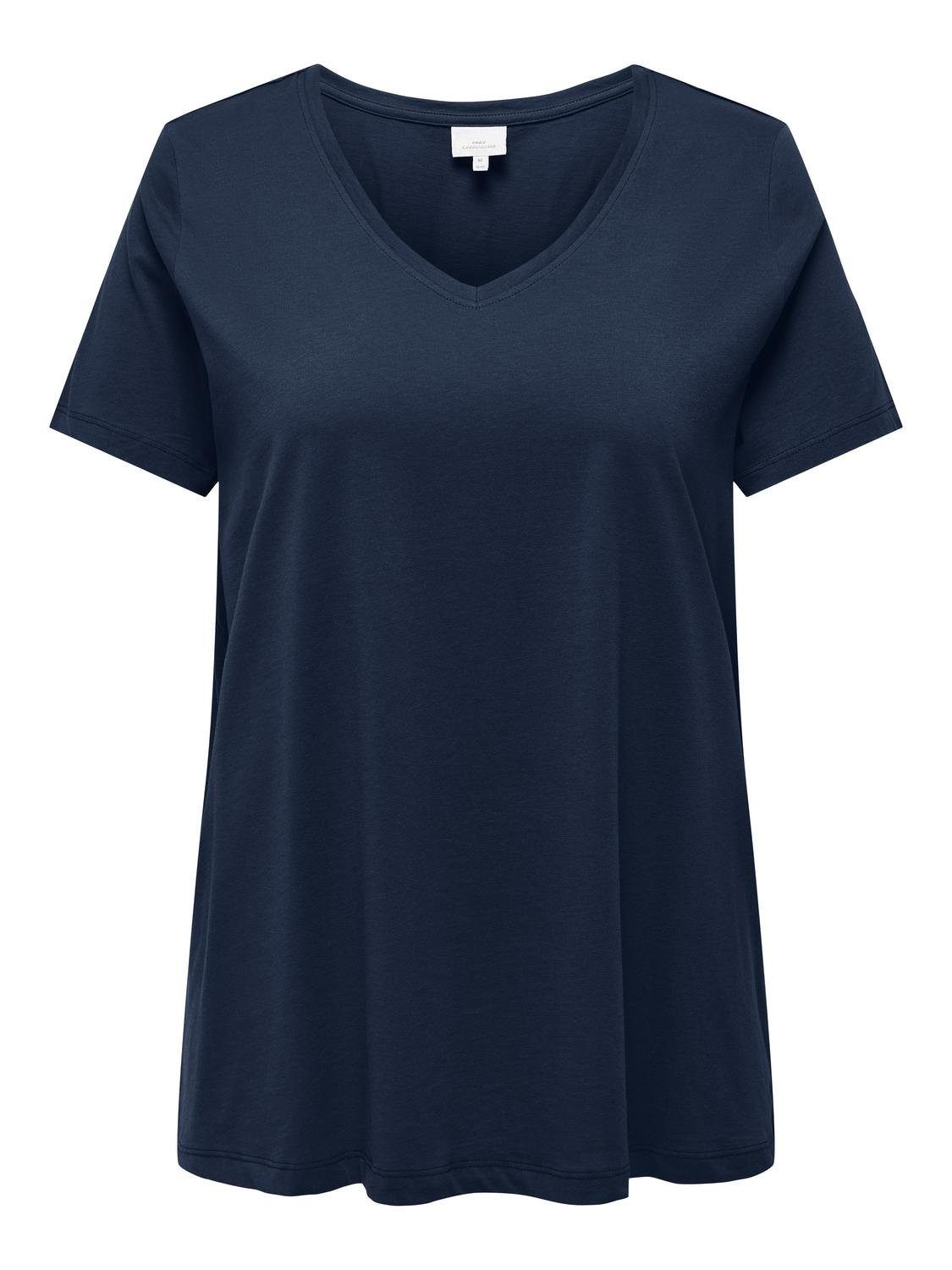 ONLY CARMAKOMA Shirt met V-hals CARBONNIE LIFE S/S V A-SHAPE TEE NOOS