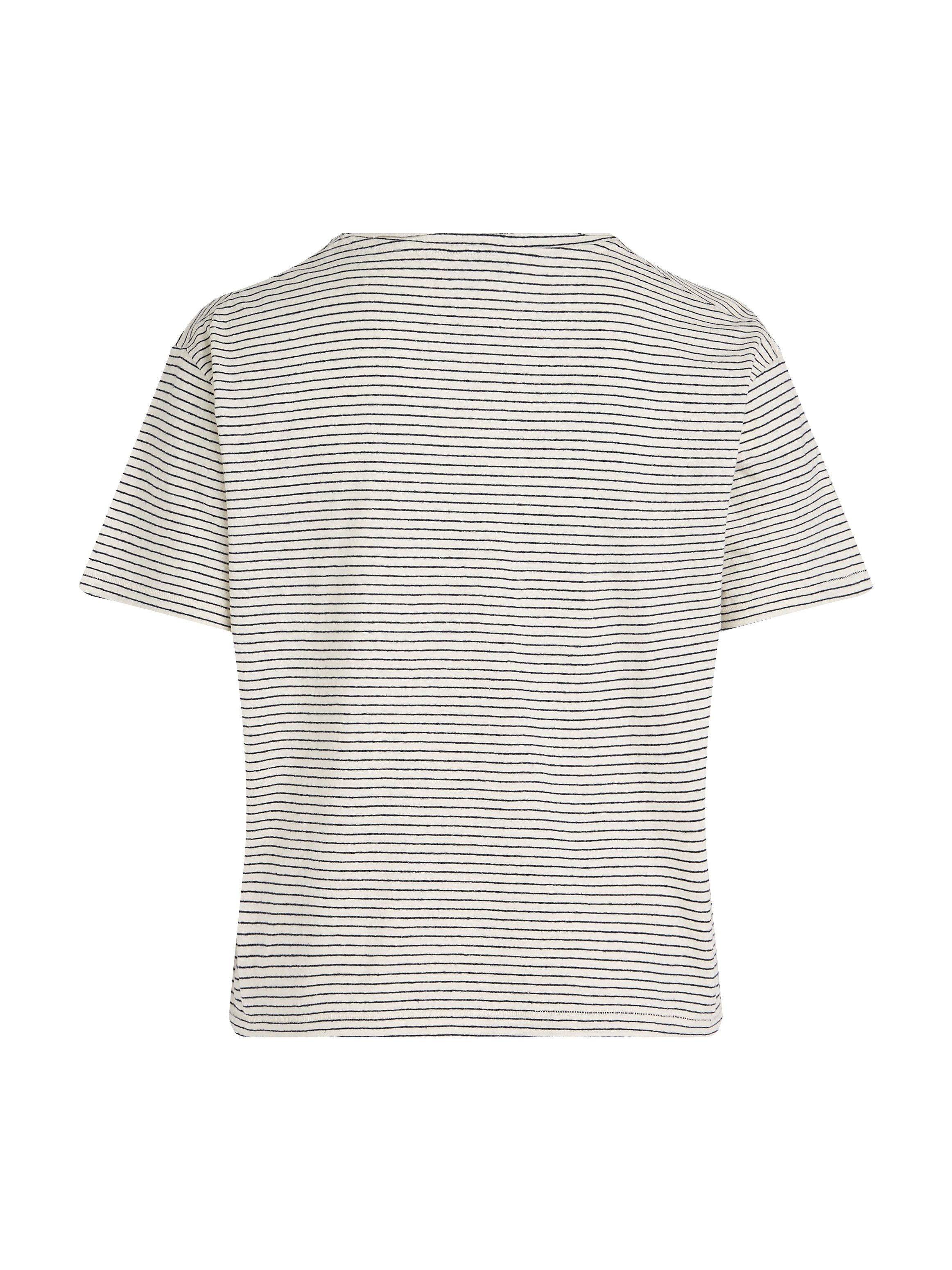 Tommy Hilfiger Curve Shirt met V-hals CRV MODERN CO LINEN V-NK SS