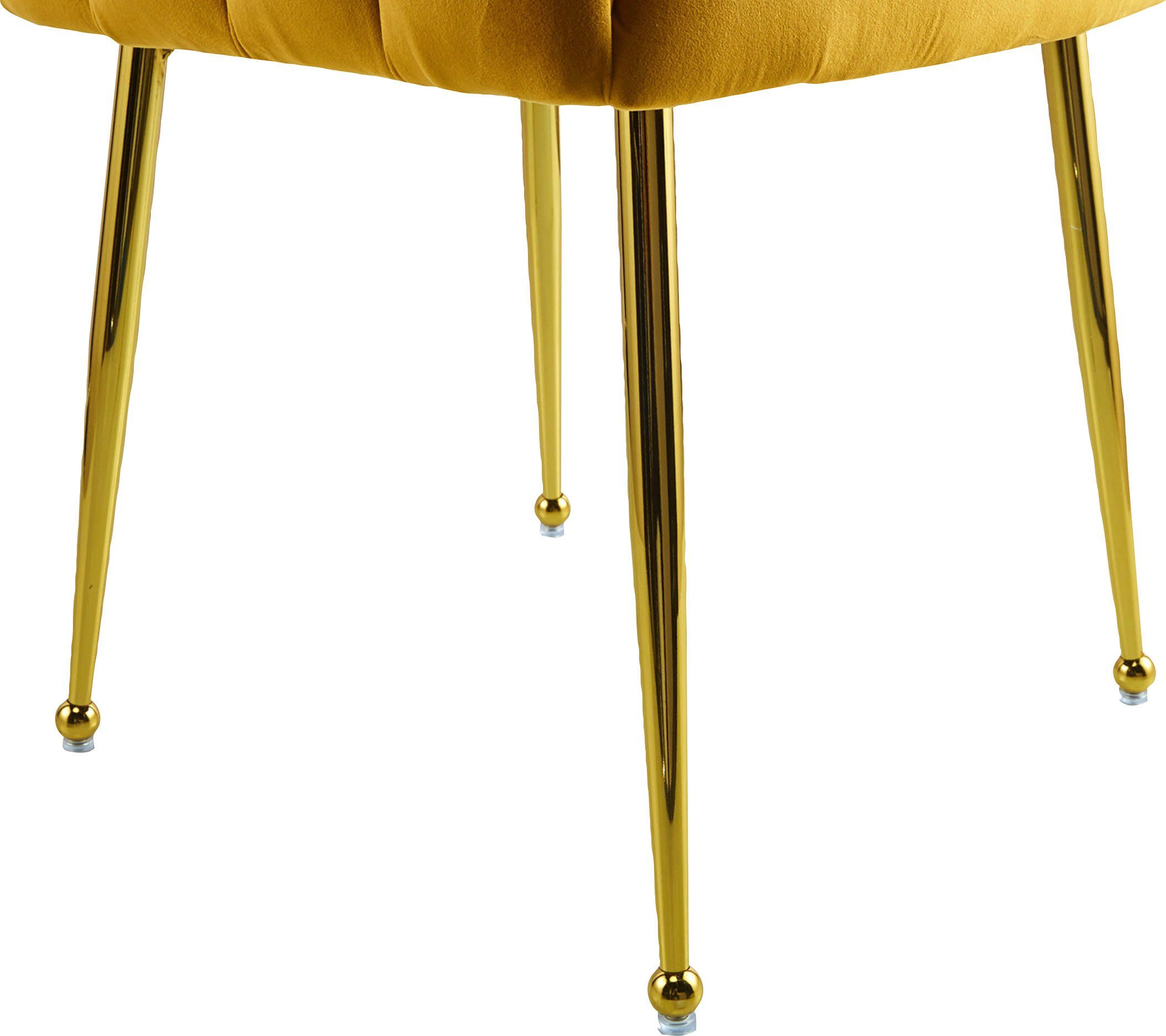 Kayoom Eetkamerstoel Stoel Mucha, decoratieve luxe stoel fluweelzachte bekleding, aantrekkelijk, verkrijgbaar in edele kleuren (1 stuk)