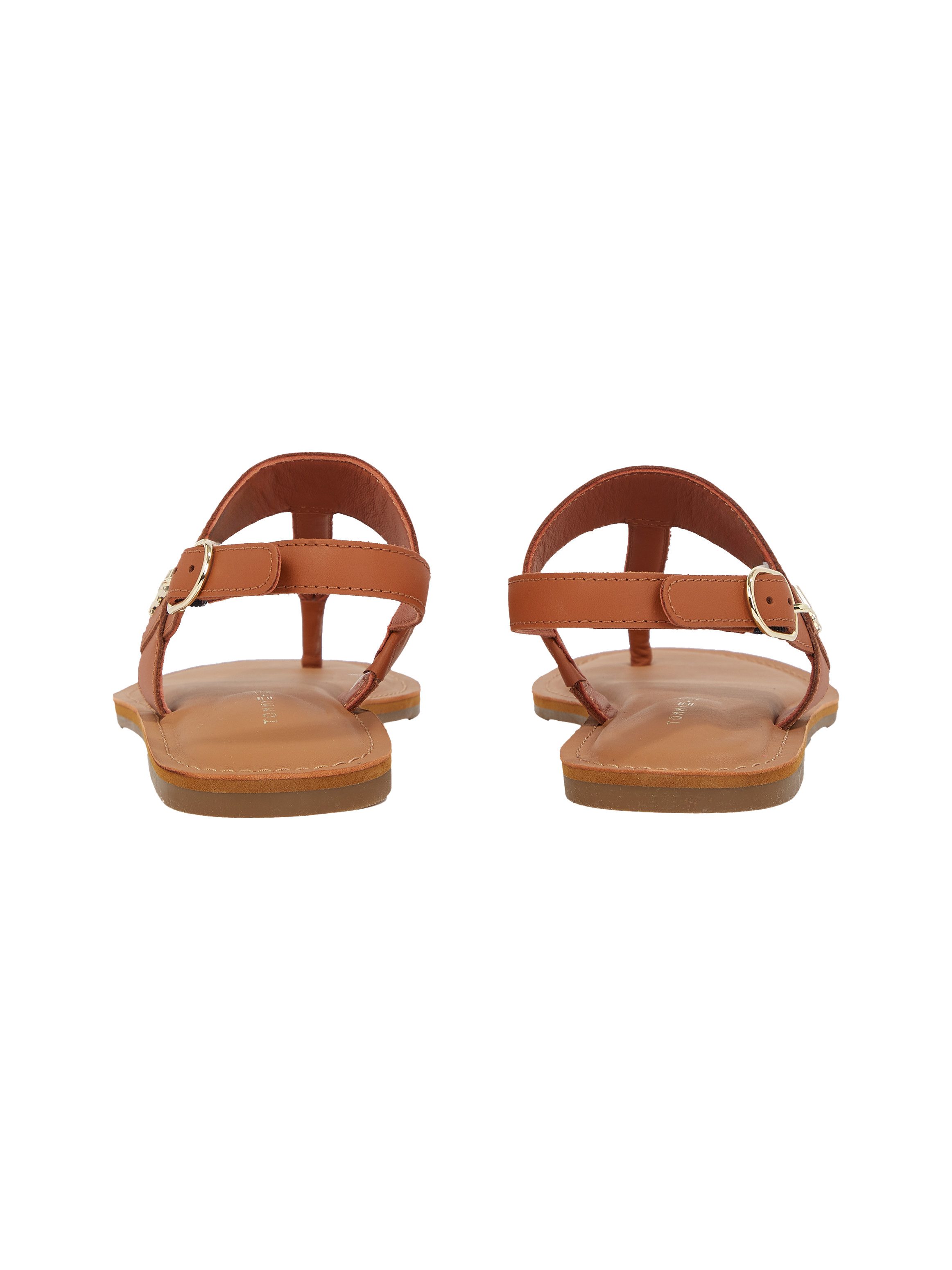 Tommy Hilfiger Sandalen LEATHER THONG SANDAL , sandaal, zomerschoen, flats met teenband