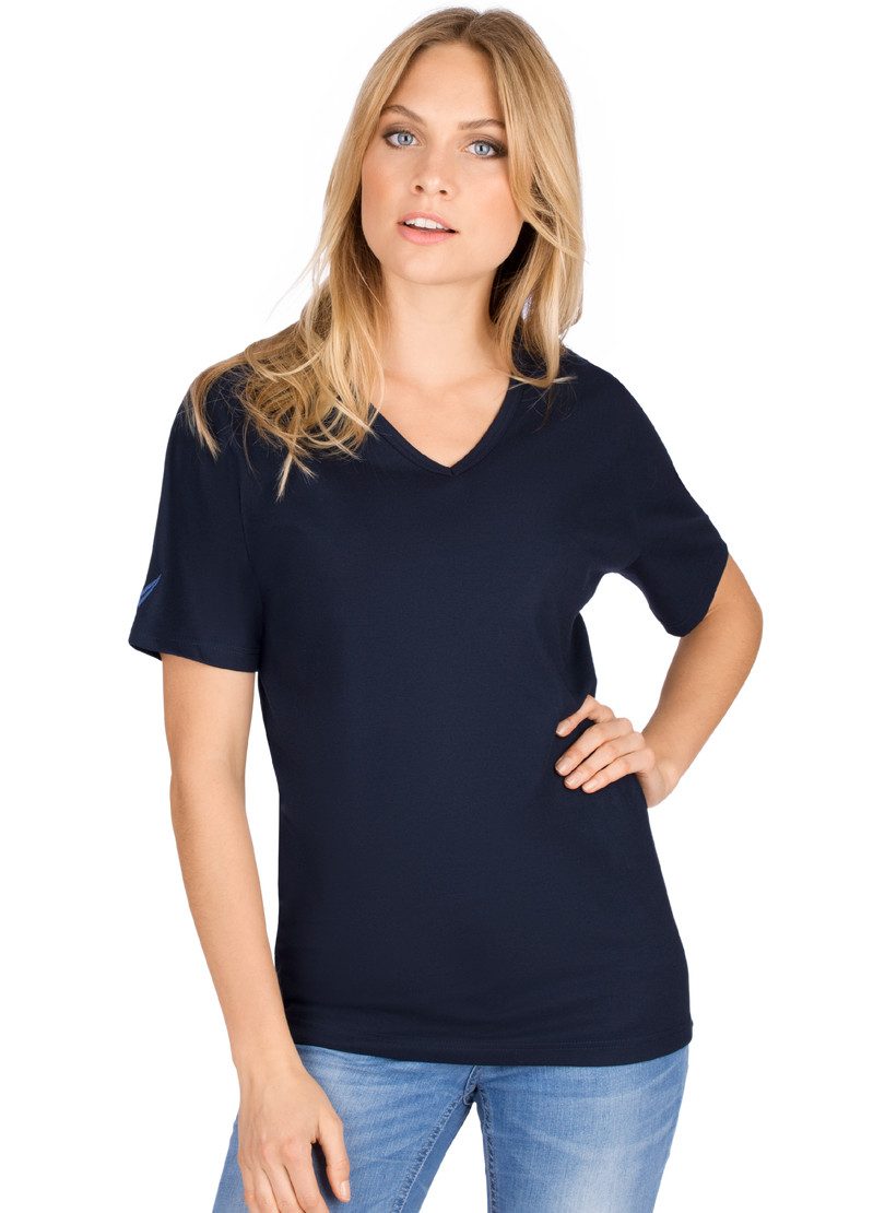 Trigema T-shirt TRIGEMA V-shirt van 100% bio-katoen (kbA) (1-delig)