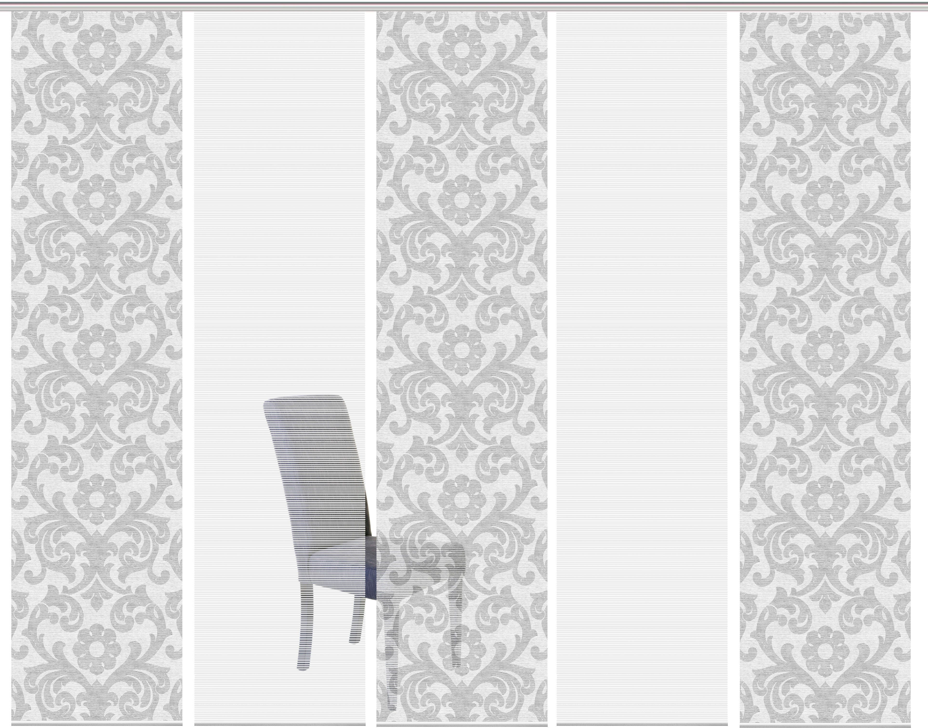 Vision S Paneelgordijn ORNAMIA set van 5 Bamboe-look, digitaal bedrukt (5 stuks)