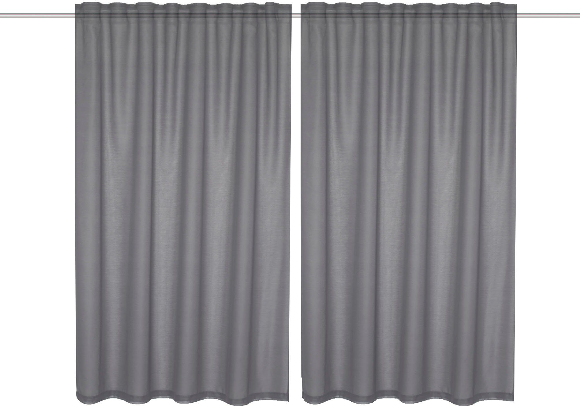 HOME WOHNIDEEN Gordijn DOLLY transparant (2 stuks)