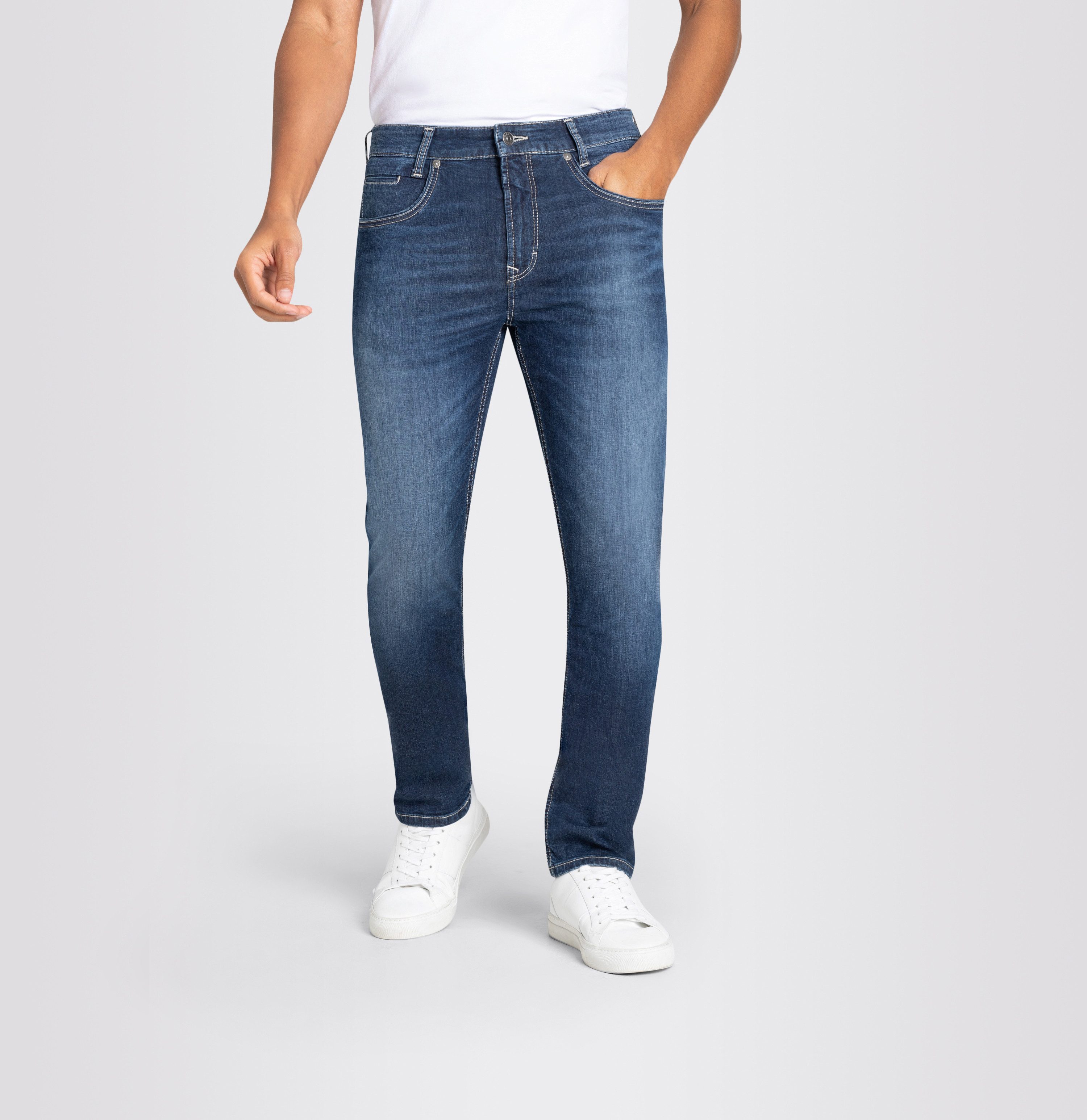 MAC Slim fit jeans Arne-Pipe light smalle figuuraccentuerende snit