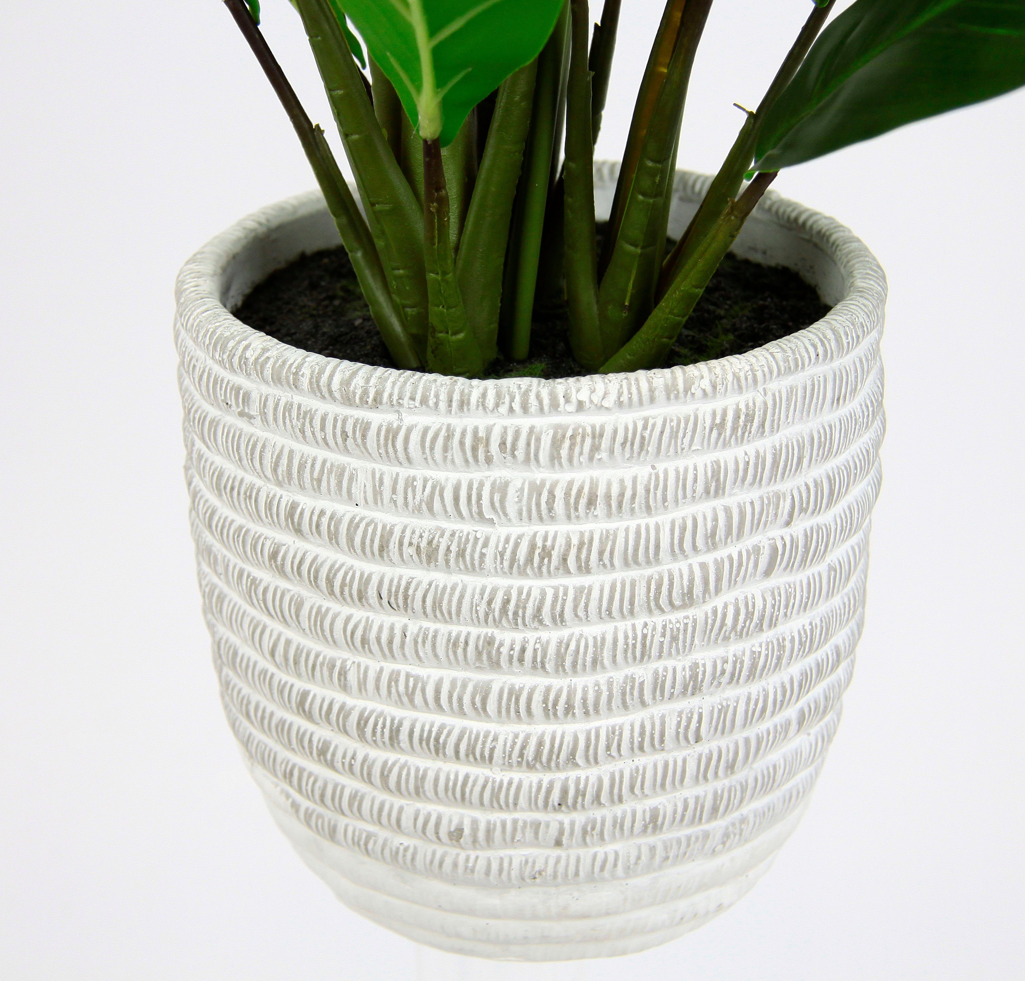 I.GE.A. Kunstplant Spathiphyllum in pot anthurium calla flamingobloem exotische plant met witte bloemen (1 stuk)