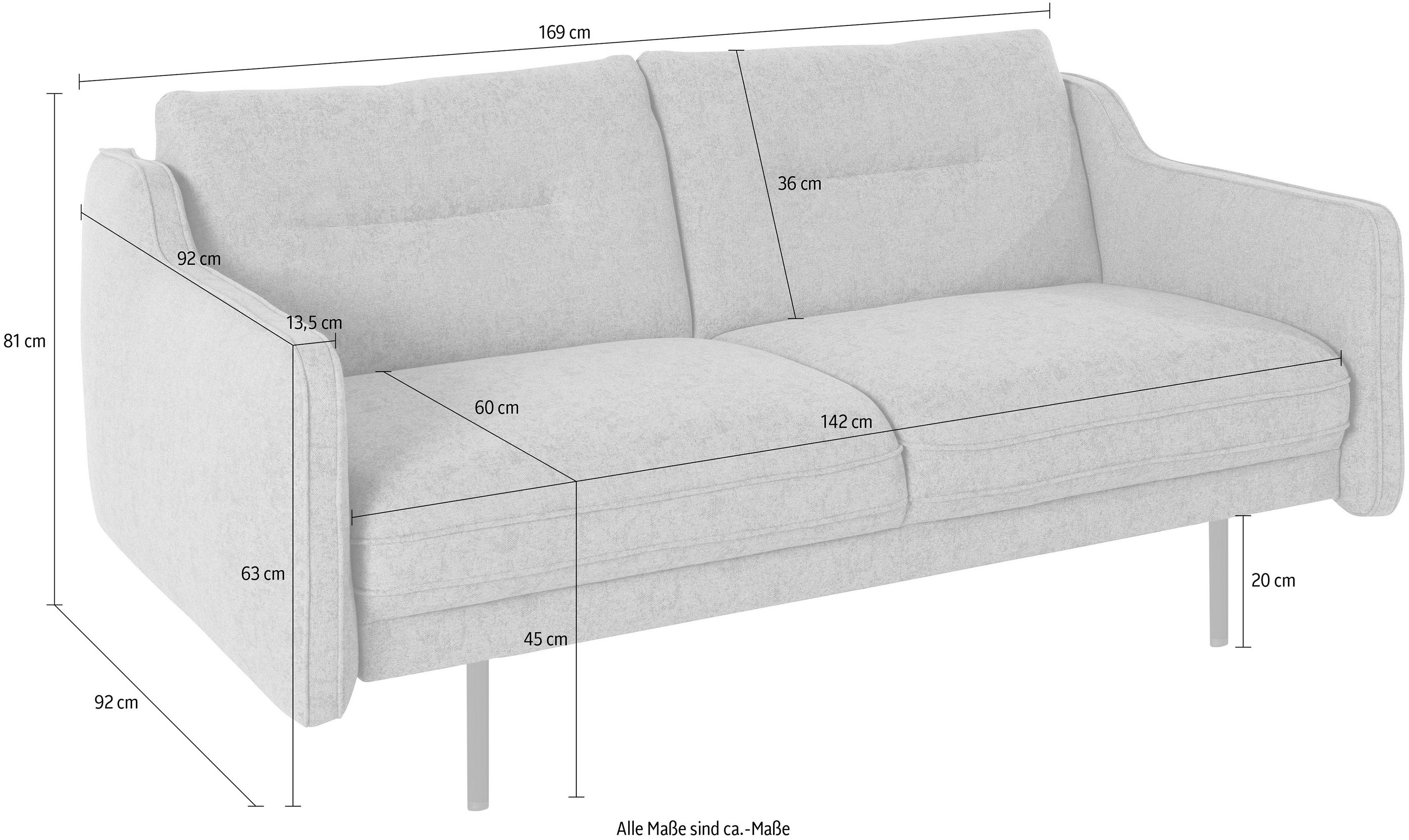 andas 2-zitsbank Nordfyn chic design in 3 stofkwaliteiten, design by morten georgsen