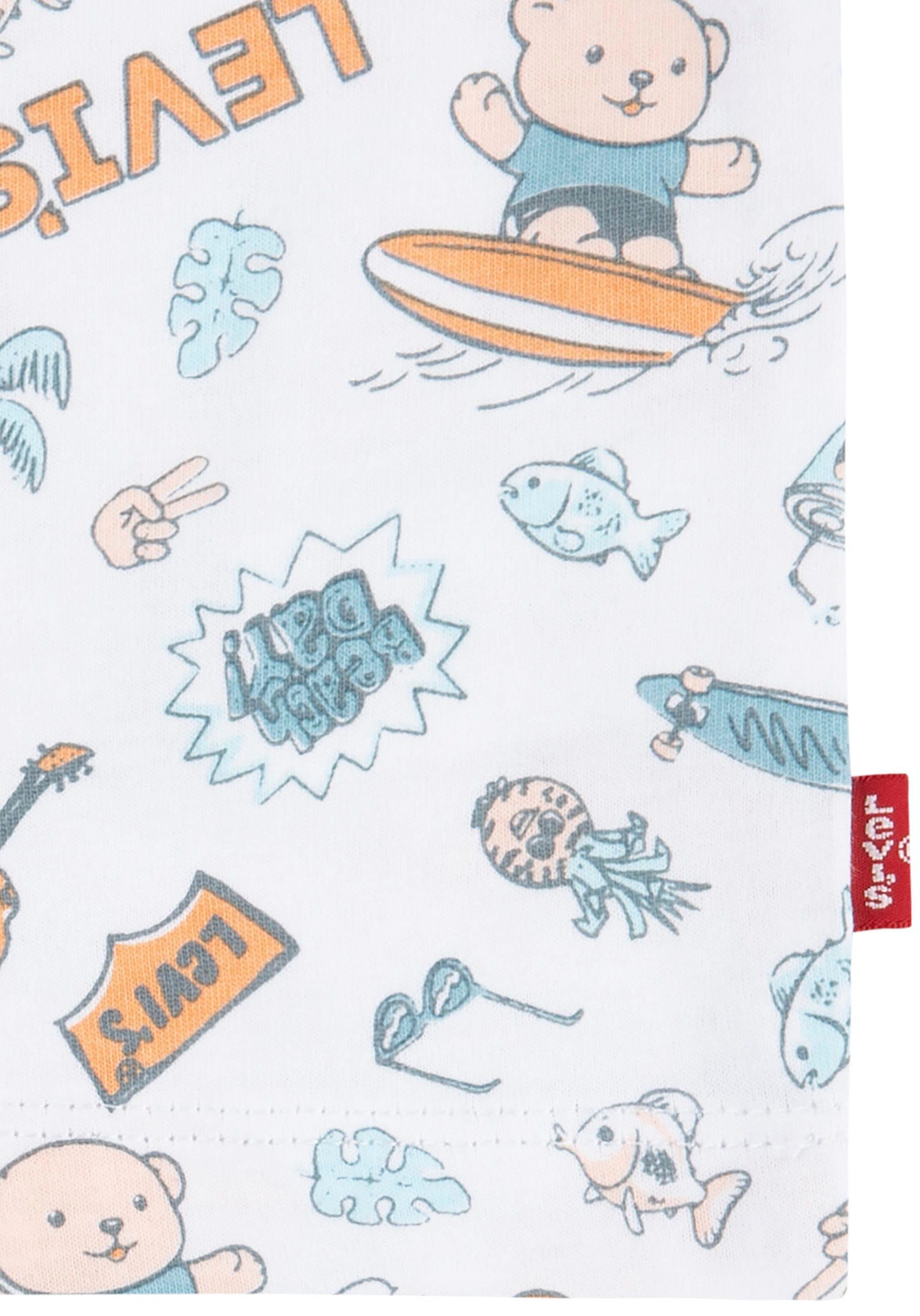 Levi's Kidswear Shirt short Surfing Doodle voor baby jongens (set, 2-delig)