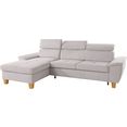 exxpo - sofa fashion hoekbank enya verstelbare hoofdsteun, naar keuze met slaapfunctie en bedkist grijs