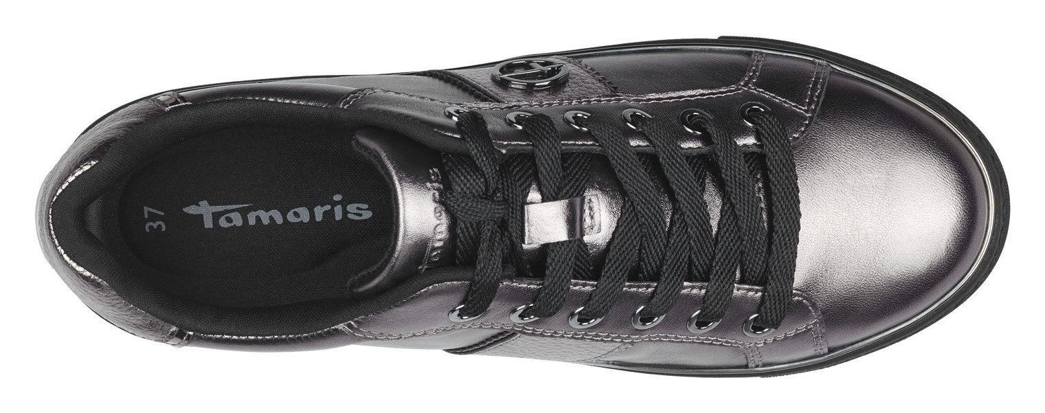 Tamaris Plateausneakers , vrijetijdsschoen, halfschoen, veterschoen met gepolsterde schacht